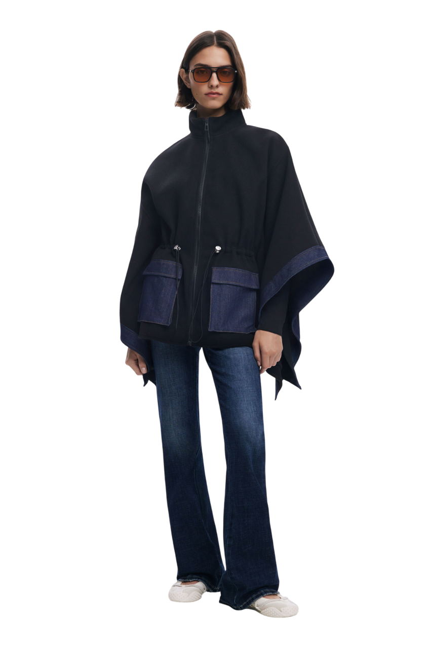 Desigual - Combined denim poncho