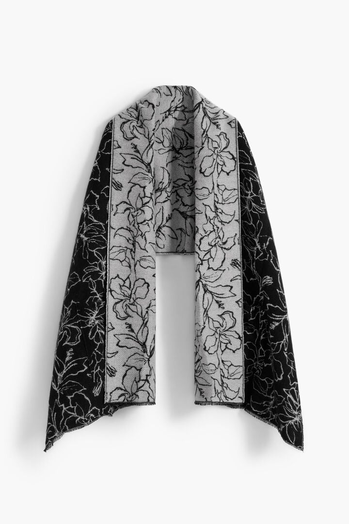 Desigual - Reversible floral cape scarf