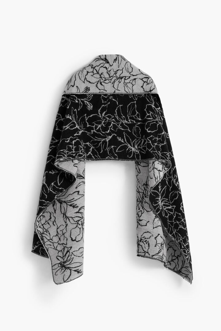 Desigual - Reversible floral cape scarf