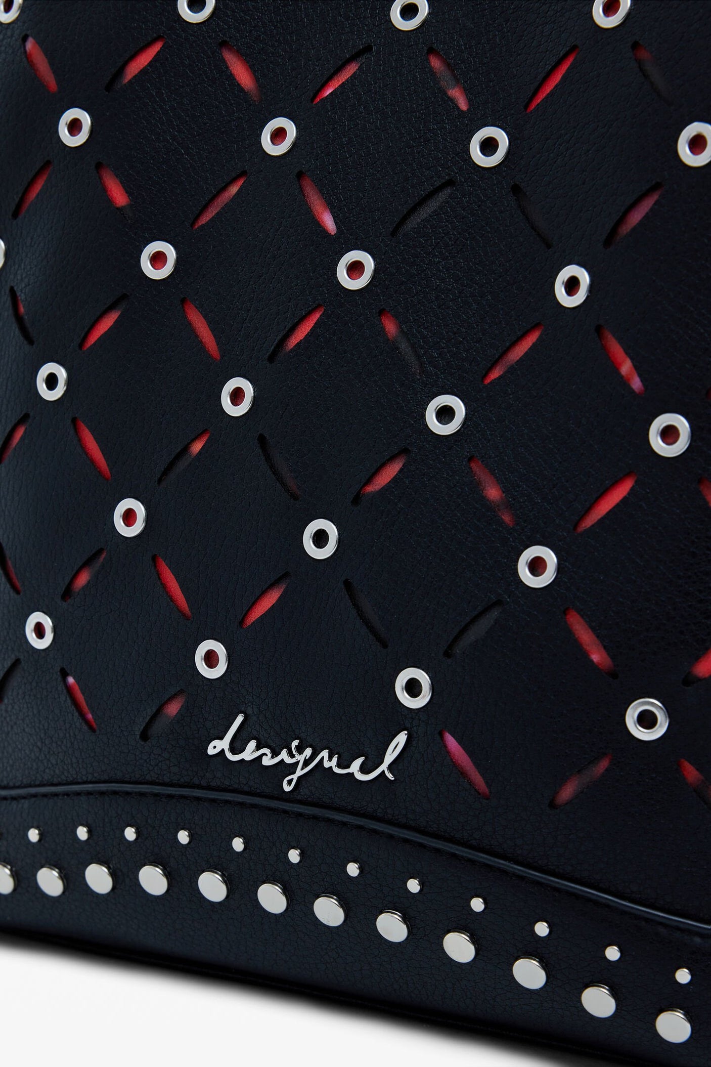 Desigual - Small perforated backpack with studs