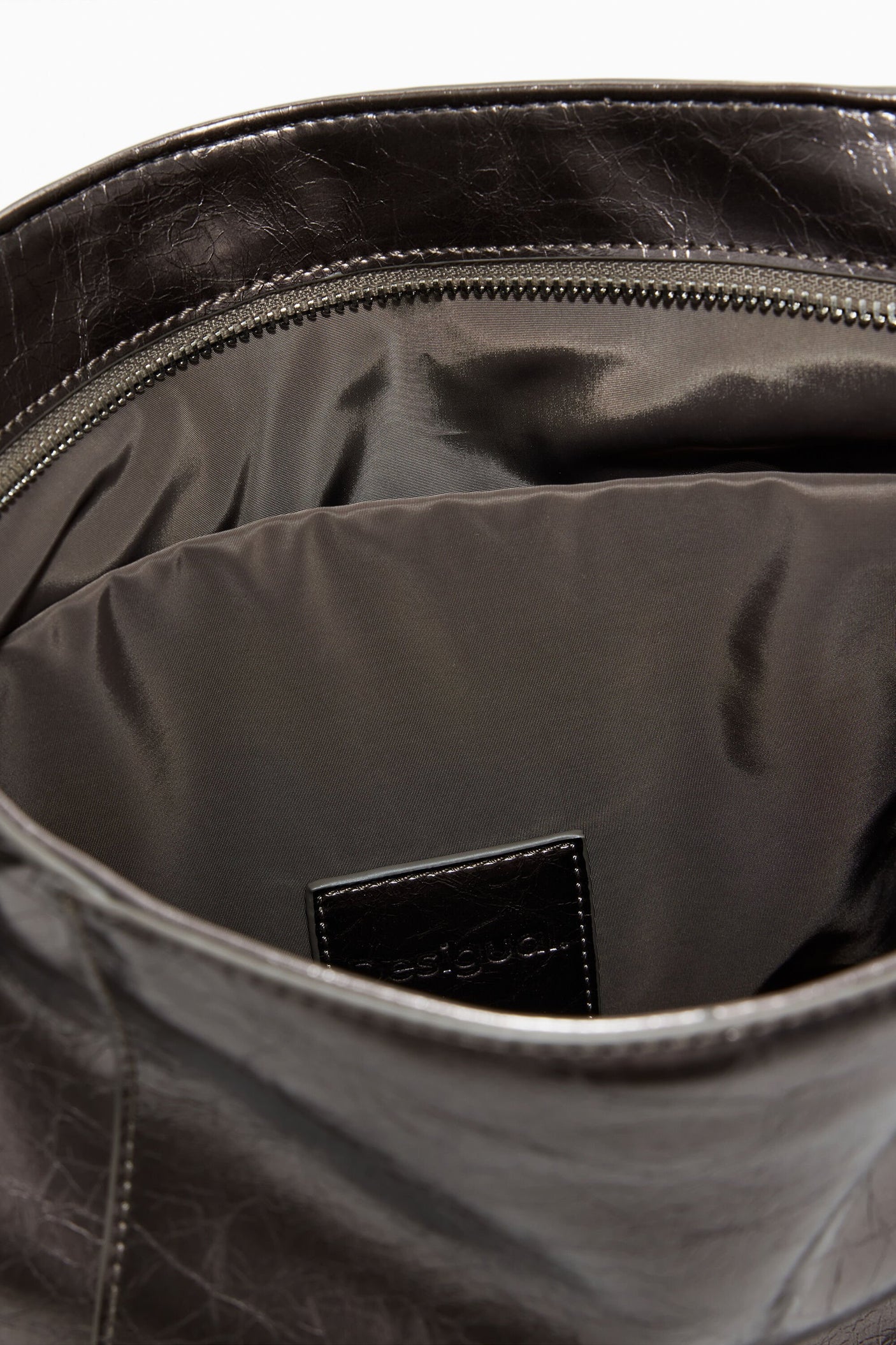 Desigual - Metallic backpack with large logo