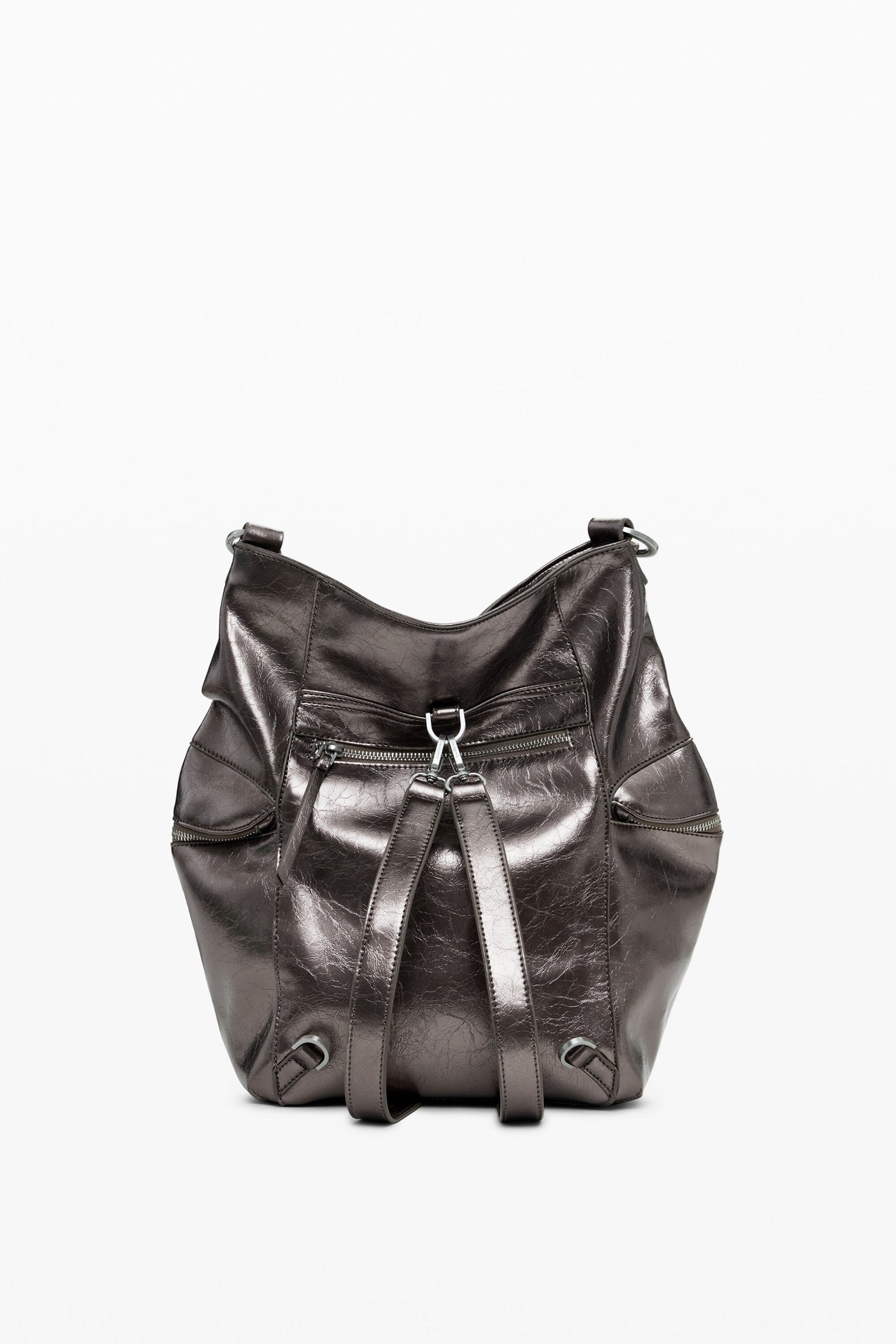 Desigual - Metallic backpack with large logo