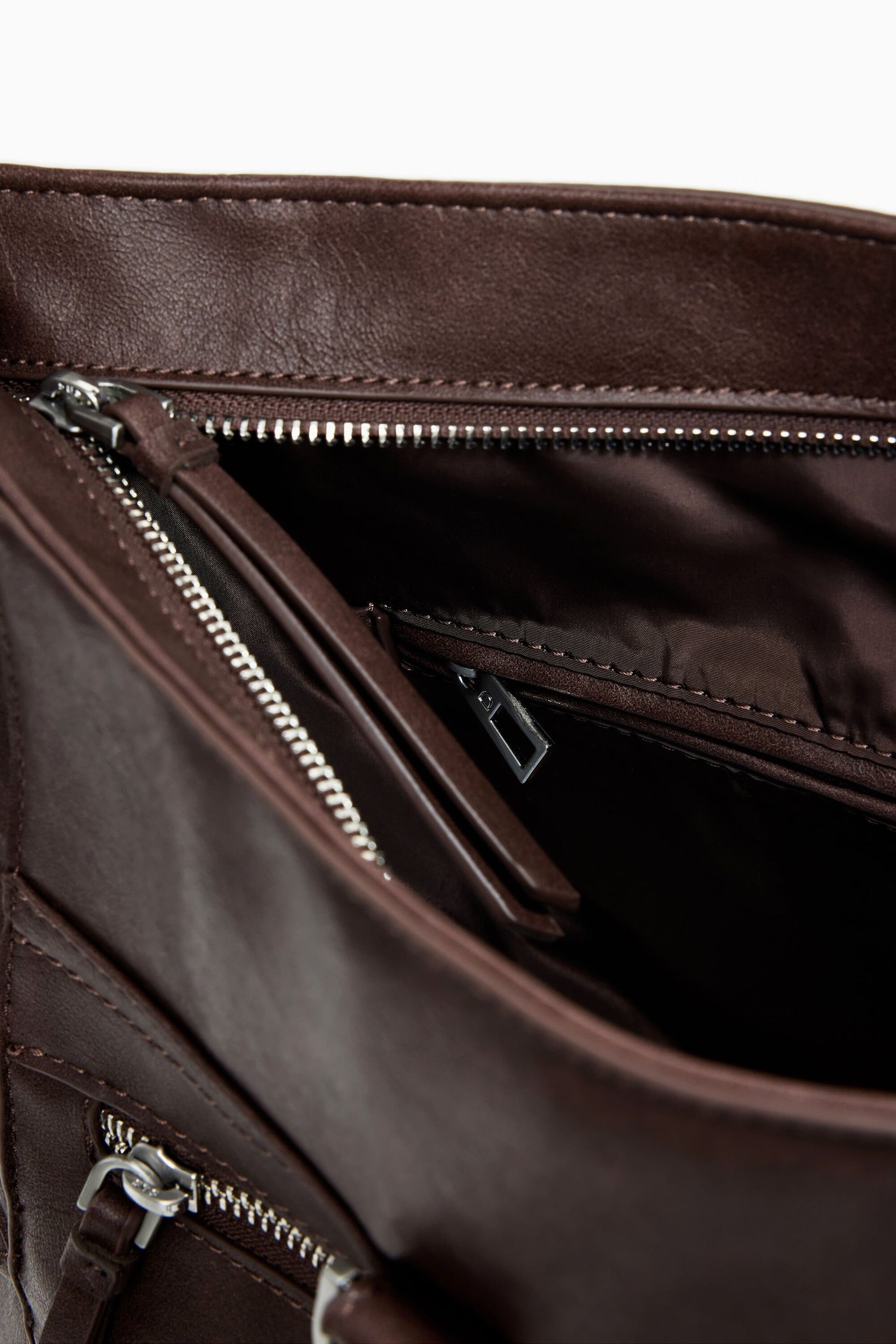 Desigual - Large logo suede-effect backpack