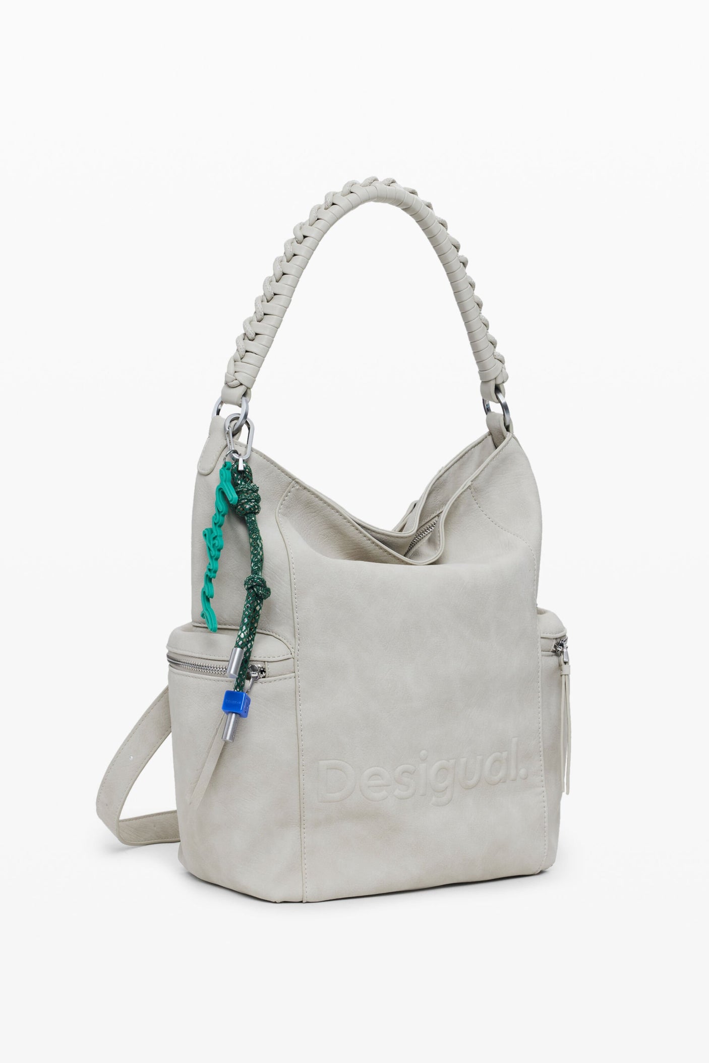 Desigual - Large logo faux leather backpack