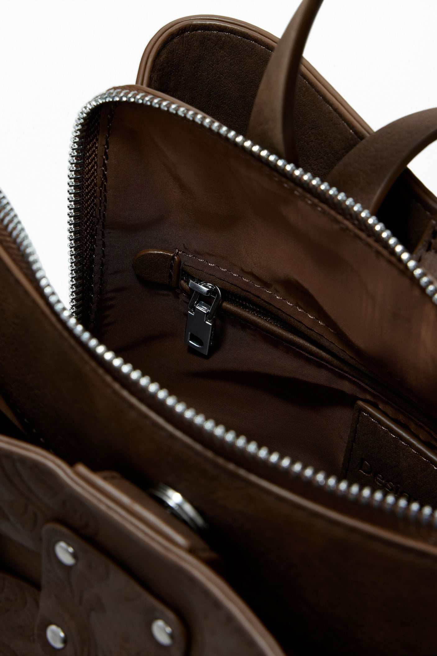 Desigual - Medium faux leather patch backpack