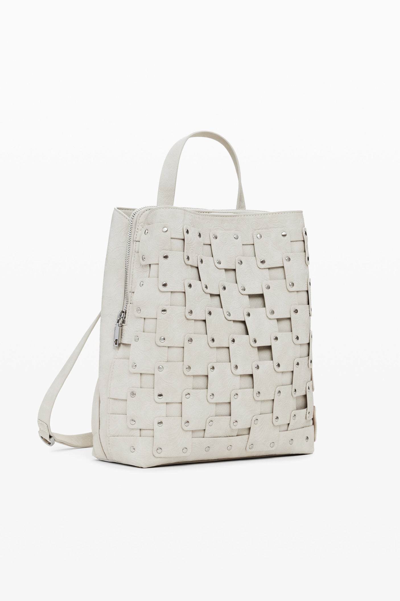 Desigual - Medium faux leather patch backpack