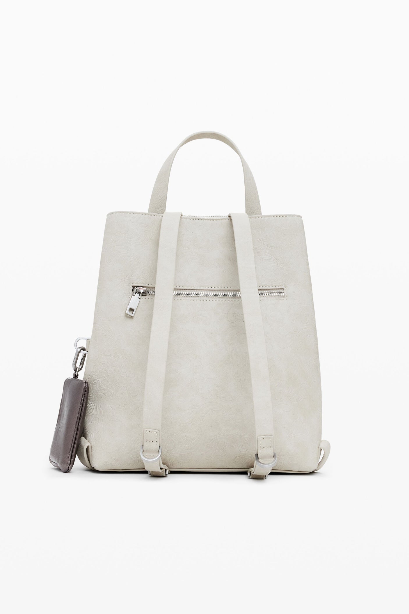 Desigual - Medium faux leather patch backpack