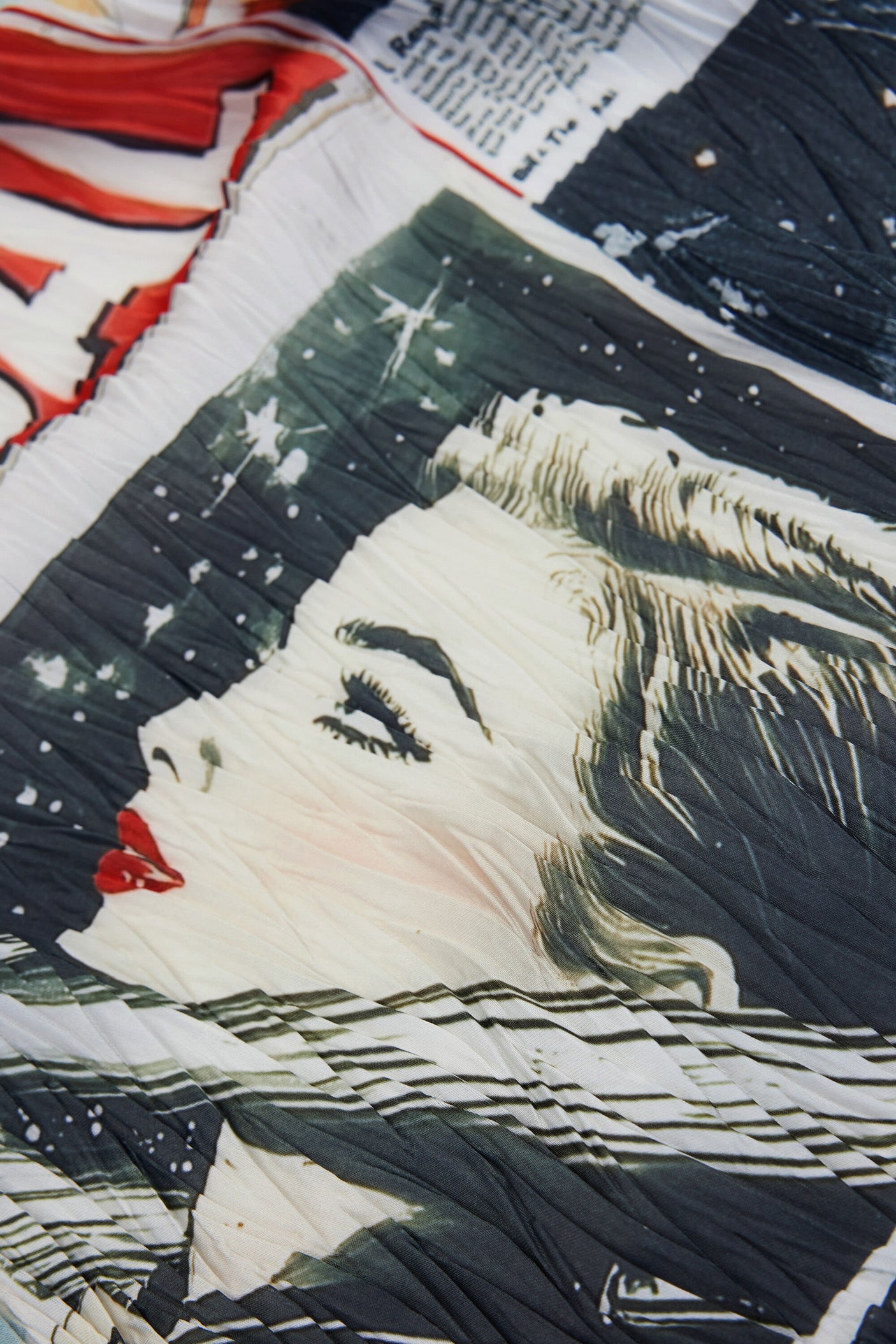 Desigual - Wrinkled collage scarf