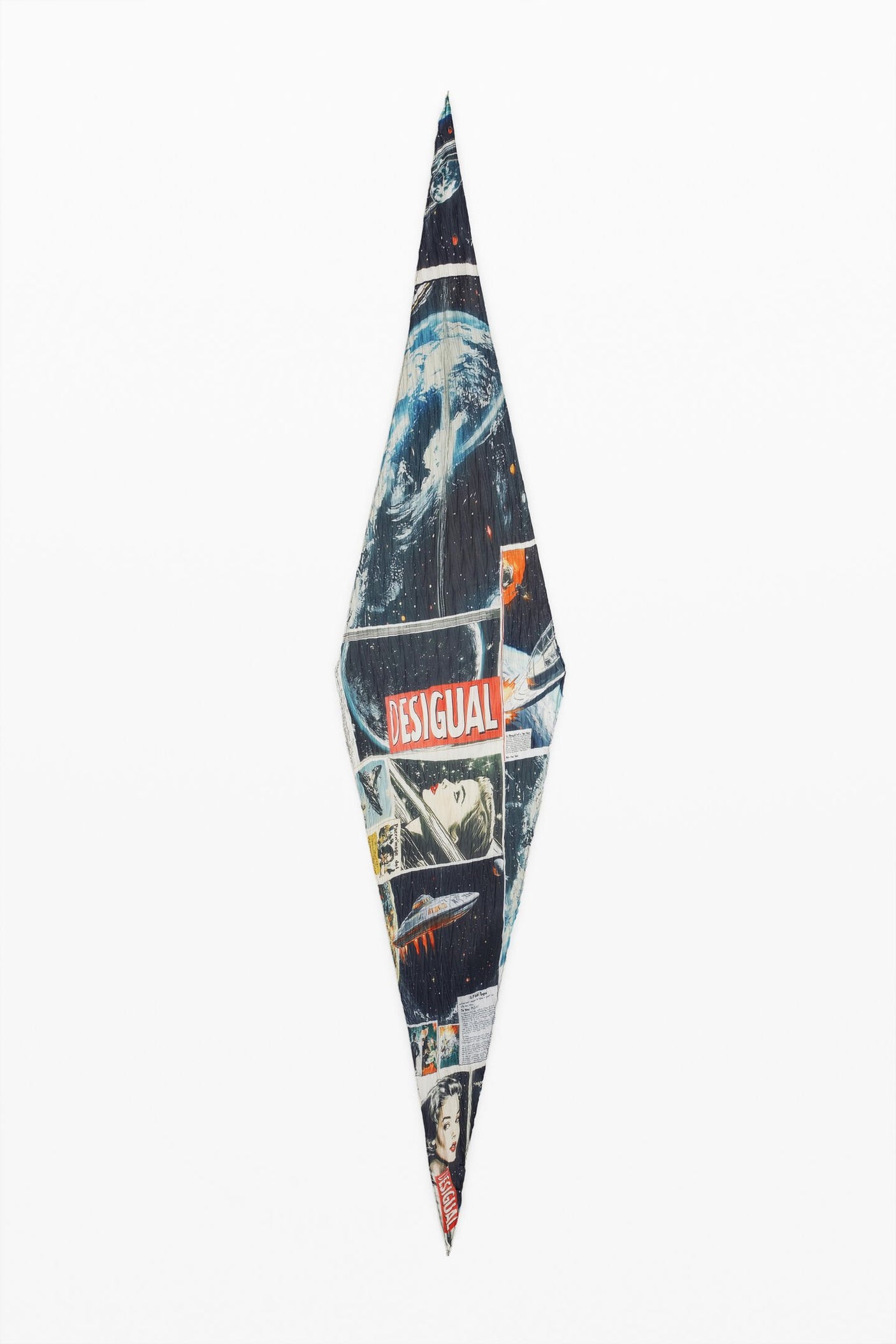 Desigual - Wrinkled collage scarf