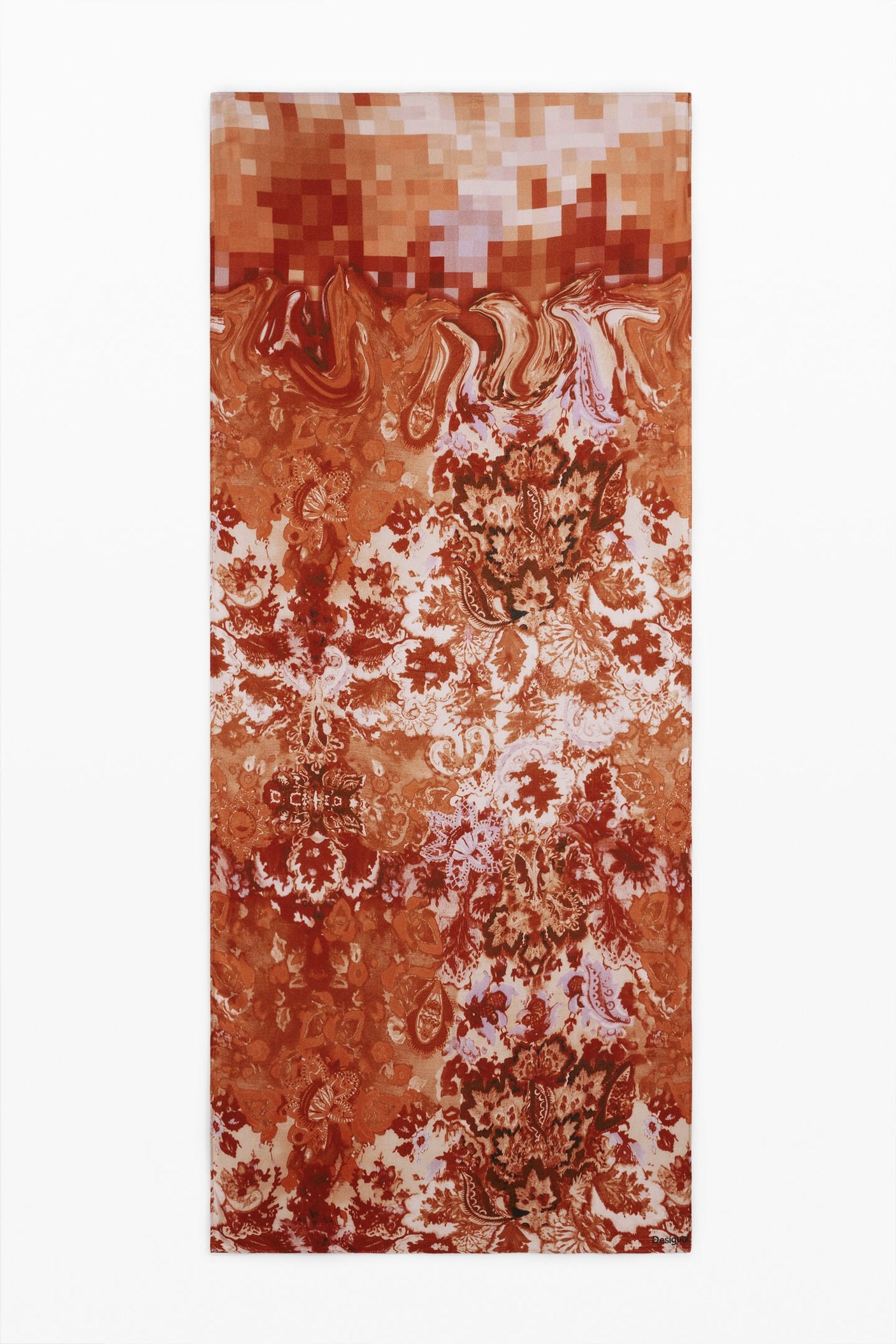 Desigual - Rectangular paisley scarf