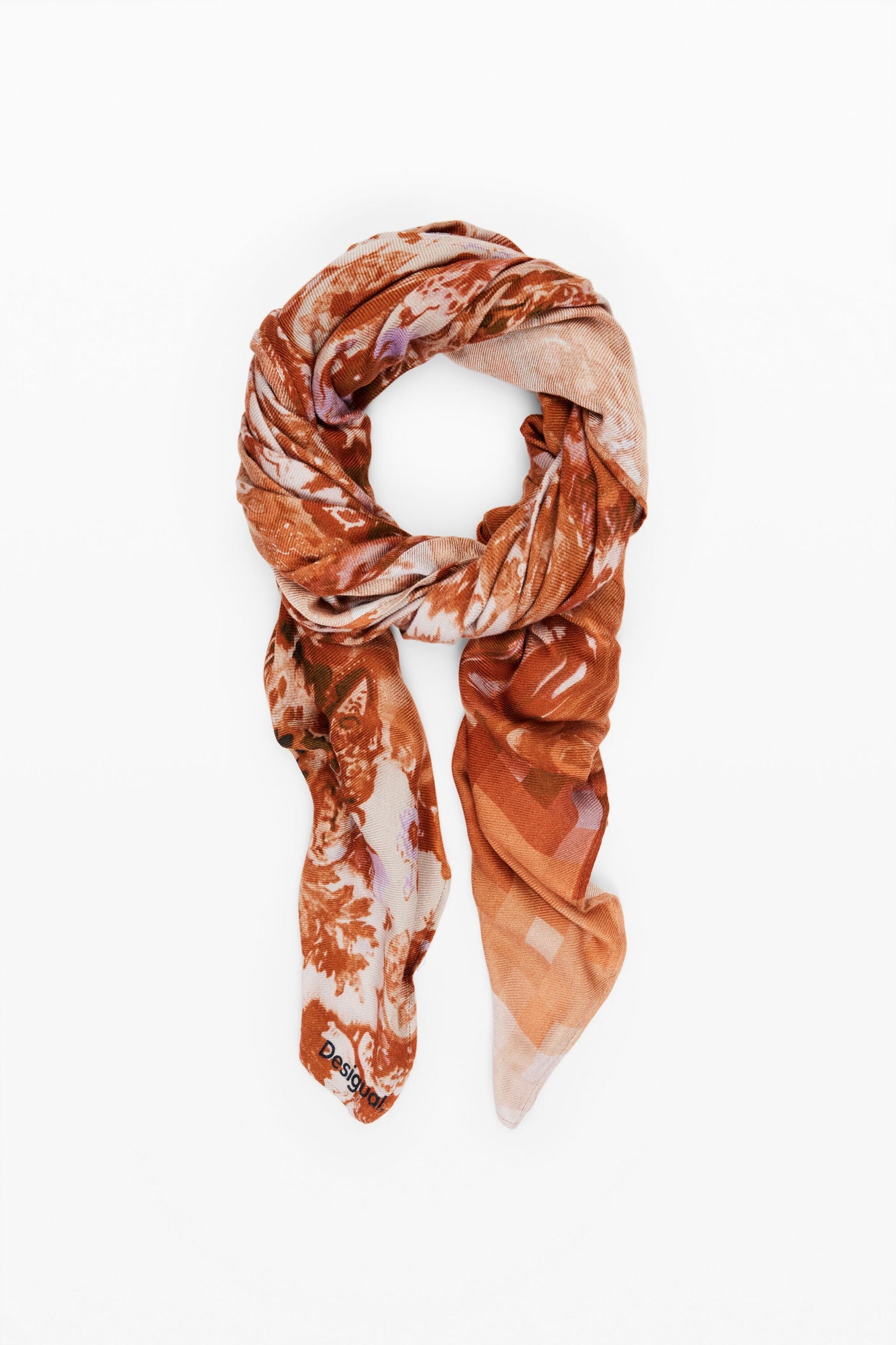 Desigual - Rectangular paisley scarf