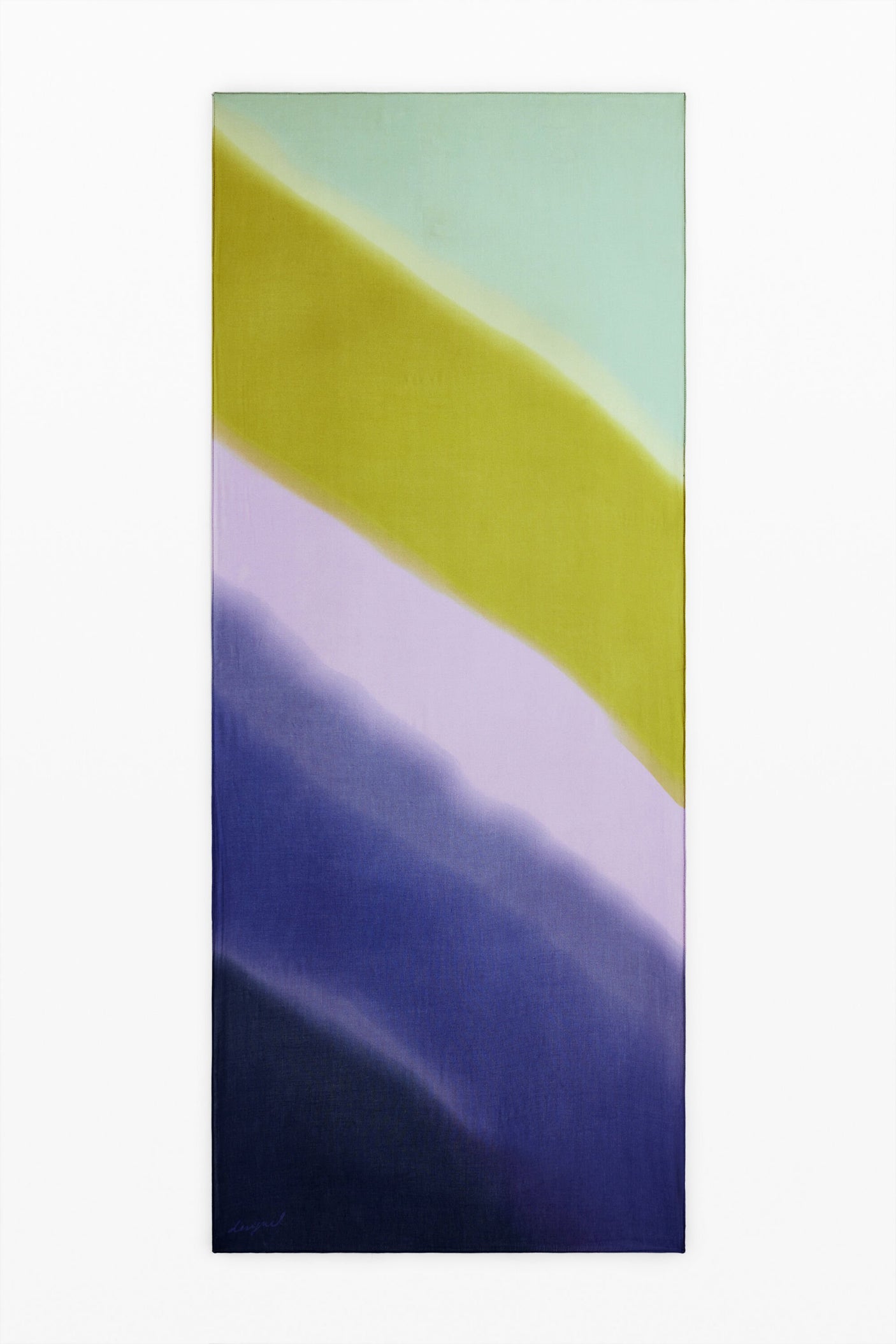 Desigual - Rectangular scarf with diagonal stripes