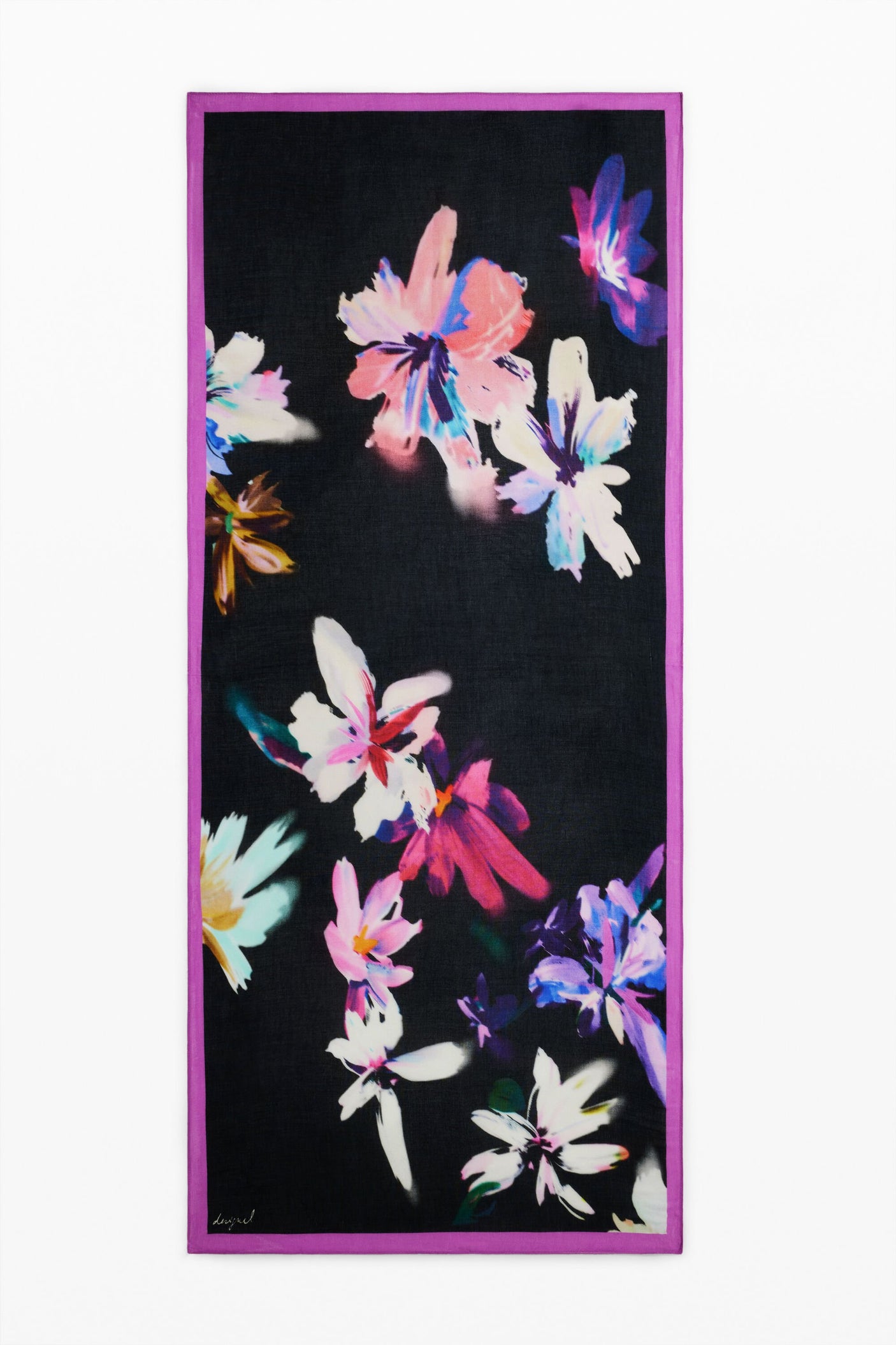 Desigual - Rectangular floral scarf