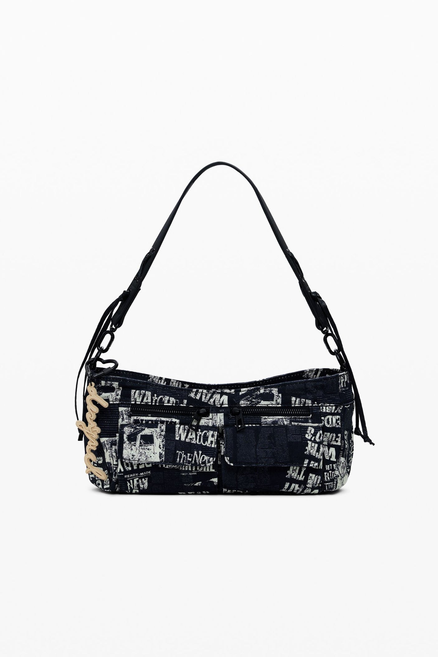 Desigual - Medium newspaper handbag