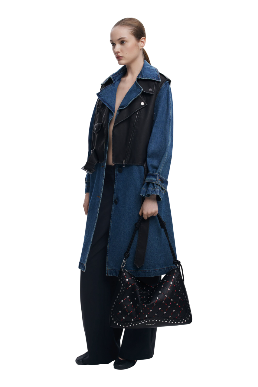 Desigual - Medium cut-out faux leather bag