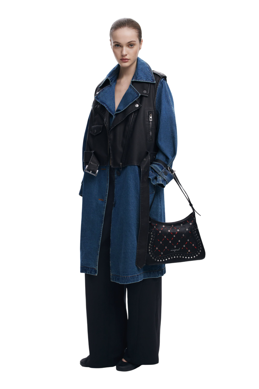 Desigual - Small perforated faux leather bag