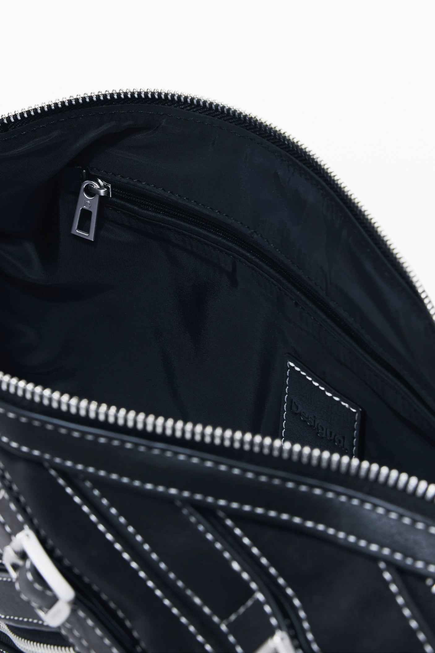 Desigual - Small faux leather bag with buckles