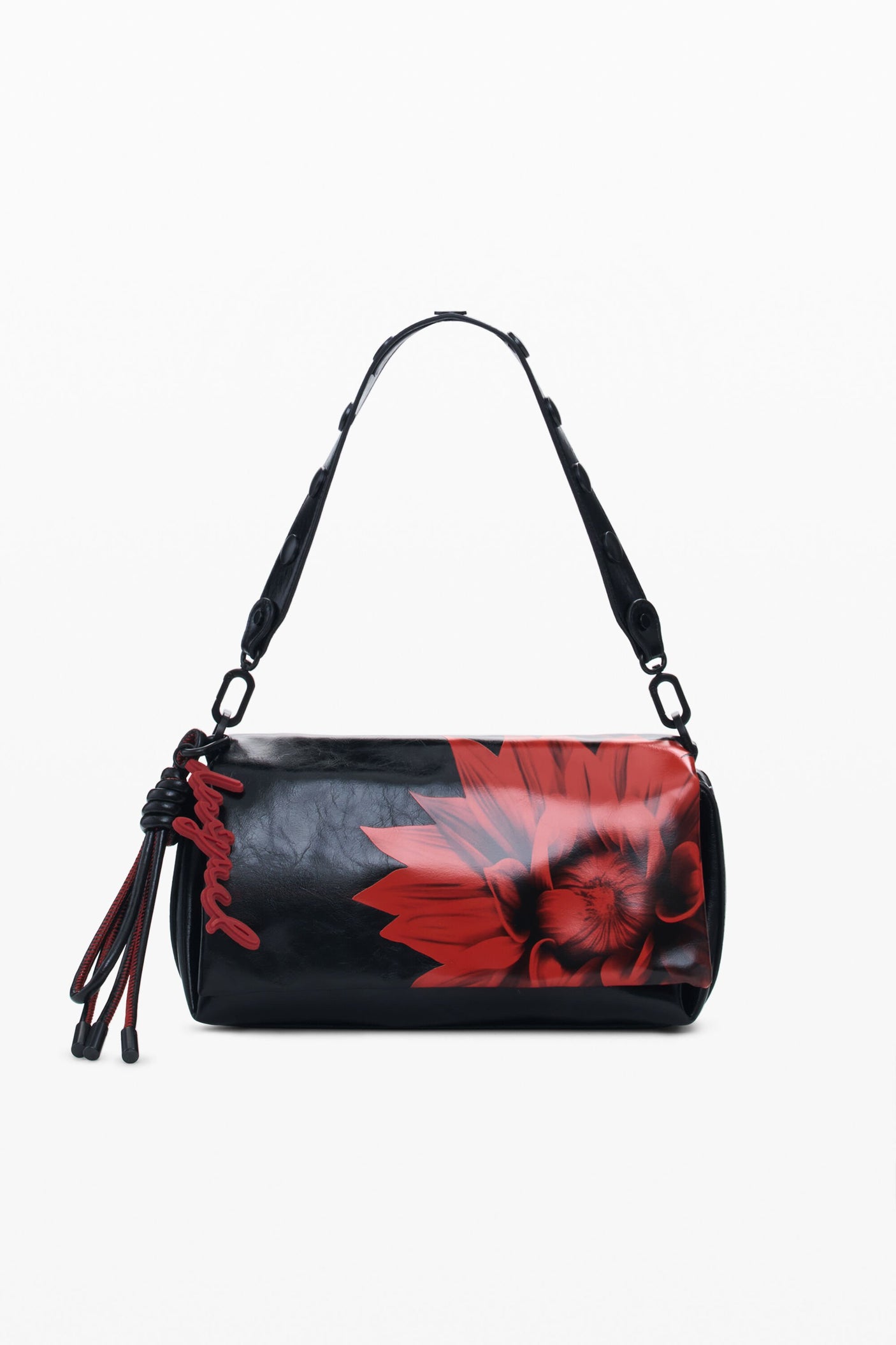 Desigual - Medium shiny flower flap bag