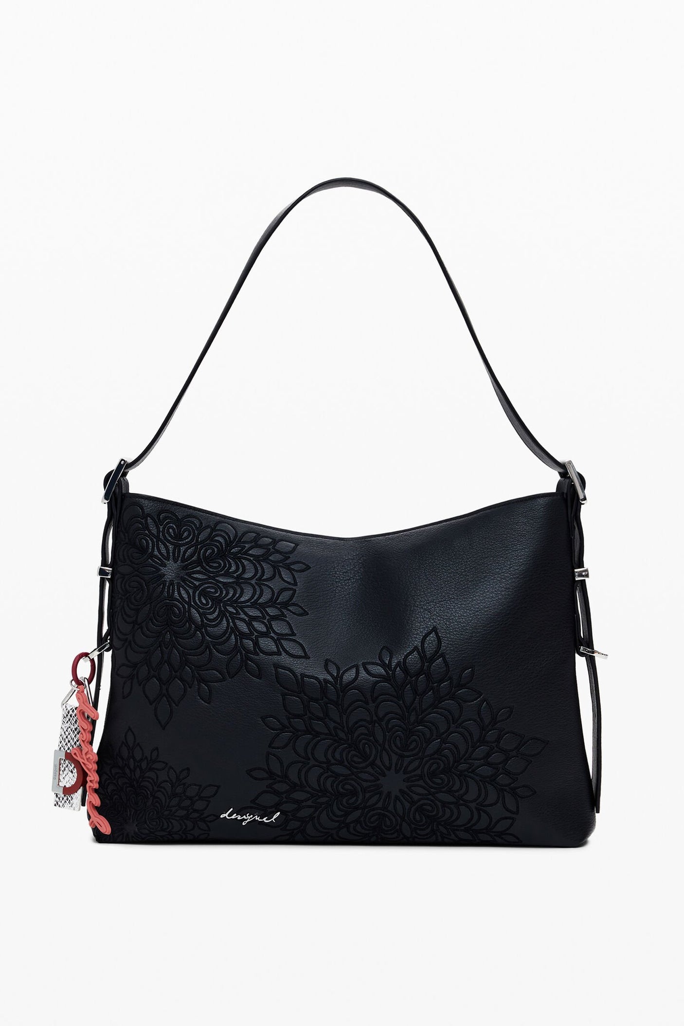 Desigual - Medium embroidered faux leather bag