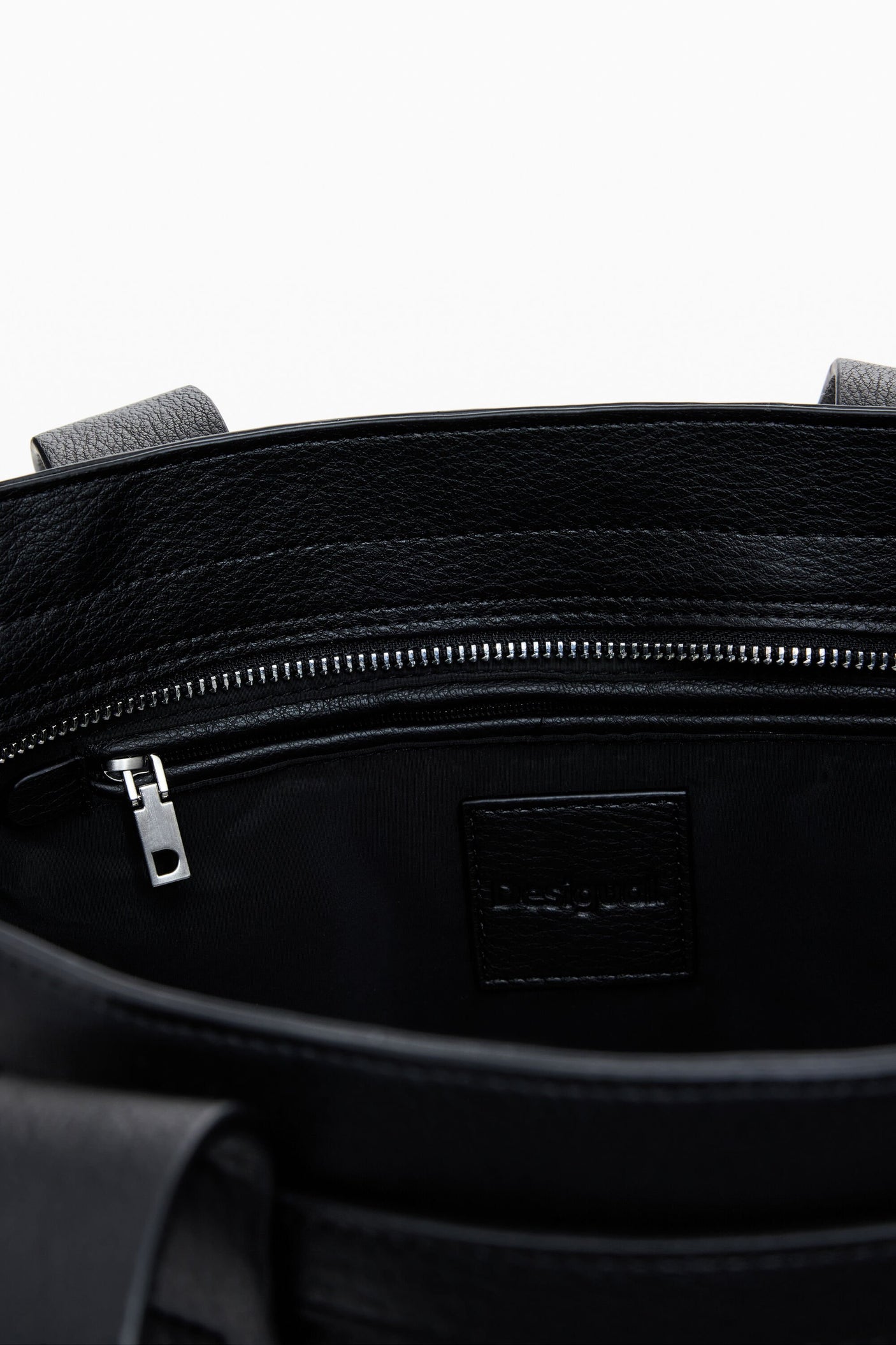 Desigual - Large faux leather shopper bag with letters