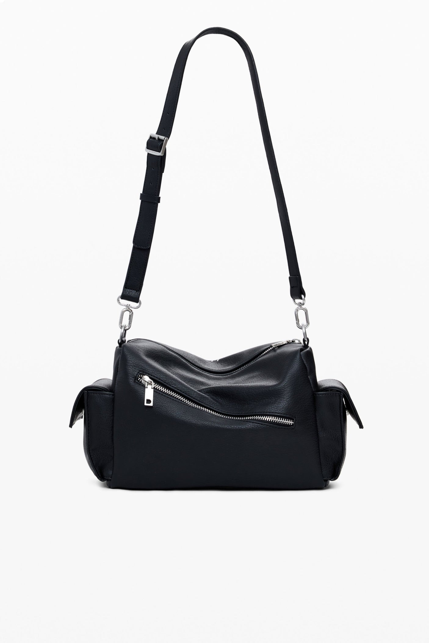 Desigual - Medium faux leather bowling bag with letters