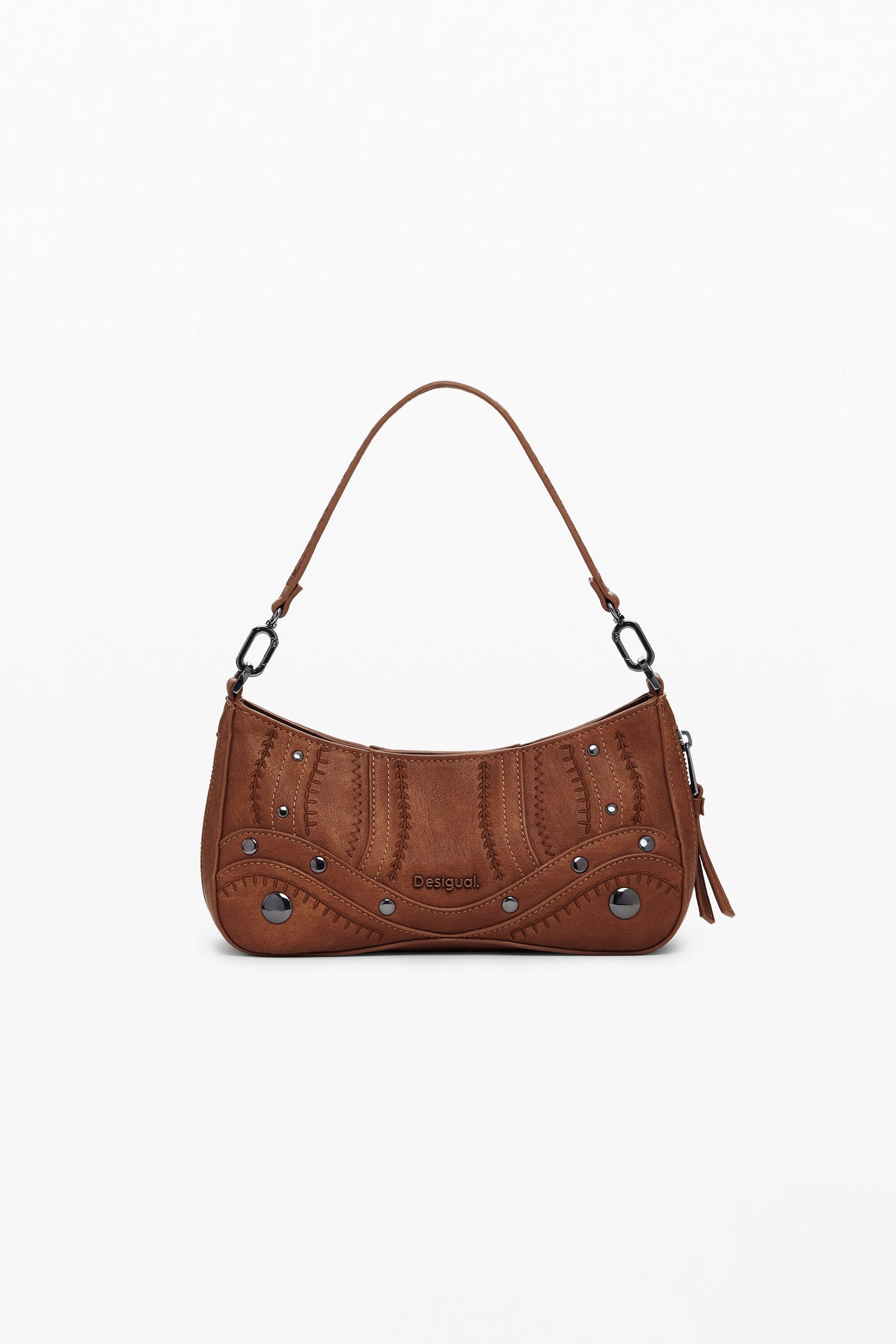 Desigual - Small embroidered faux leather bag