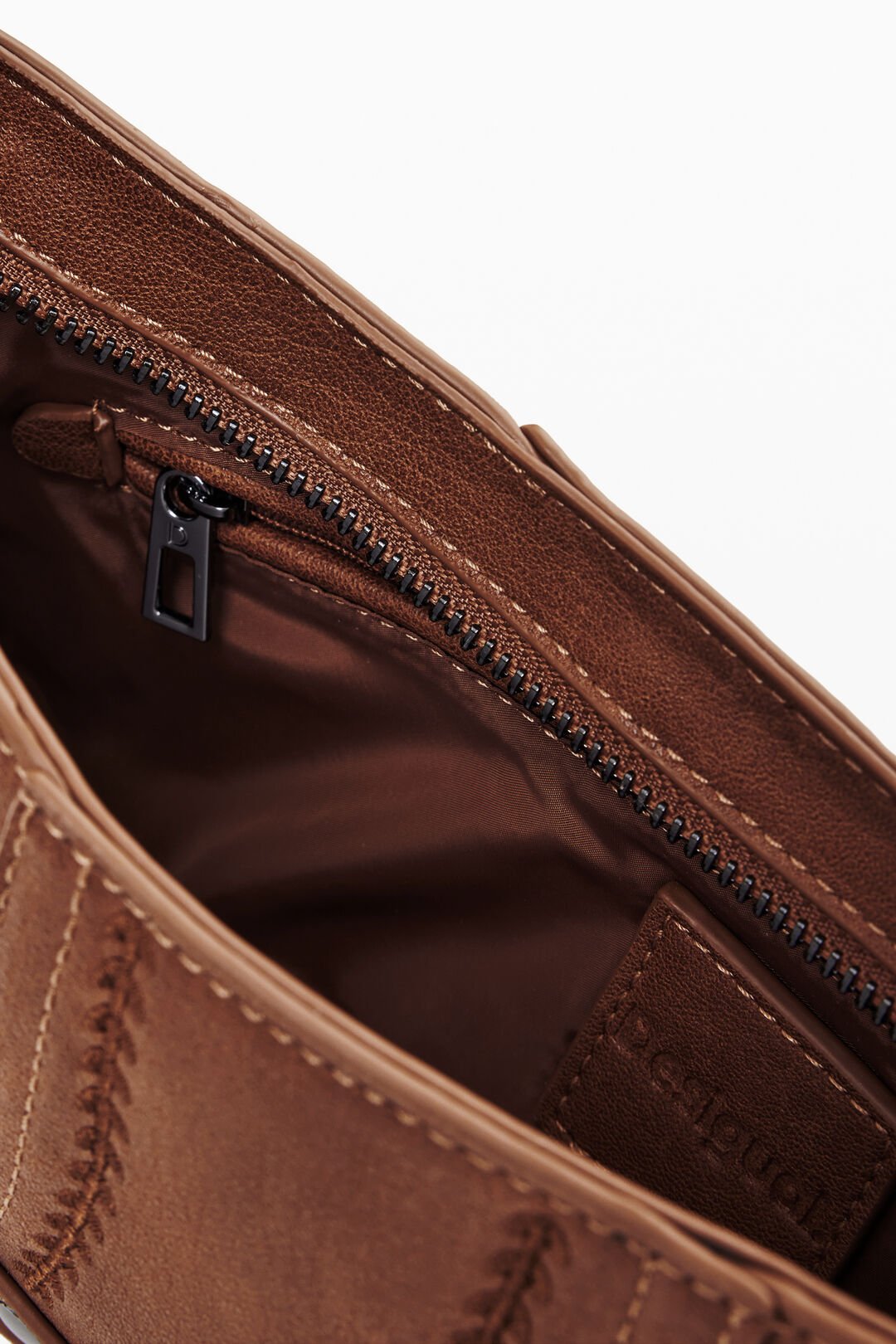 Desigual - Small embroidered faux leather bag