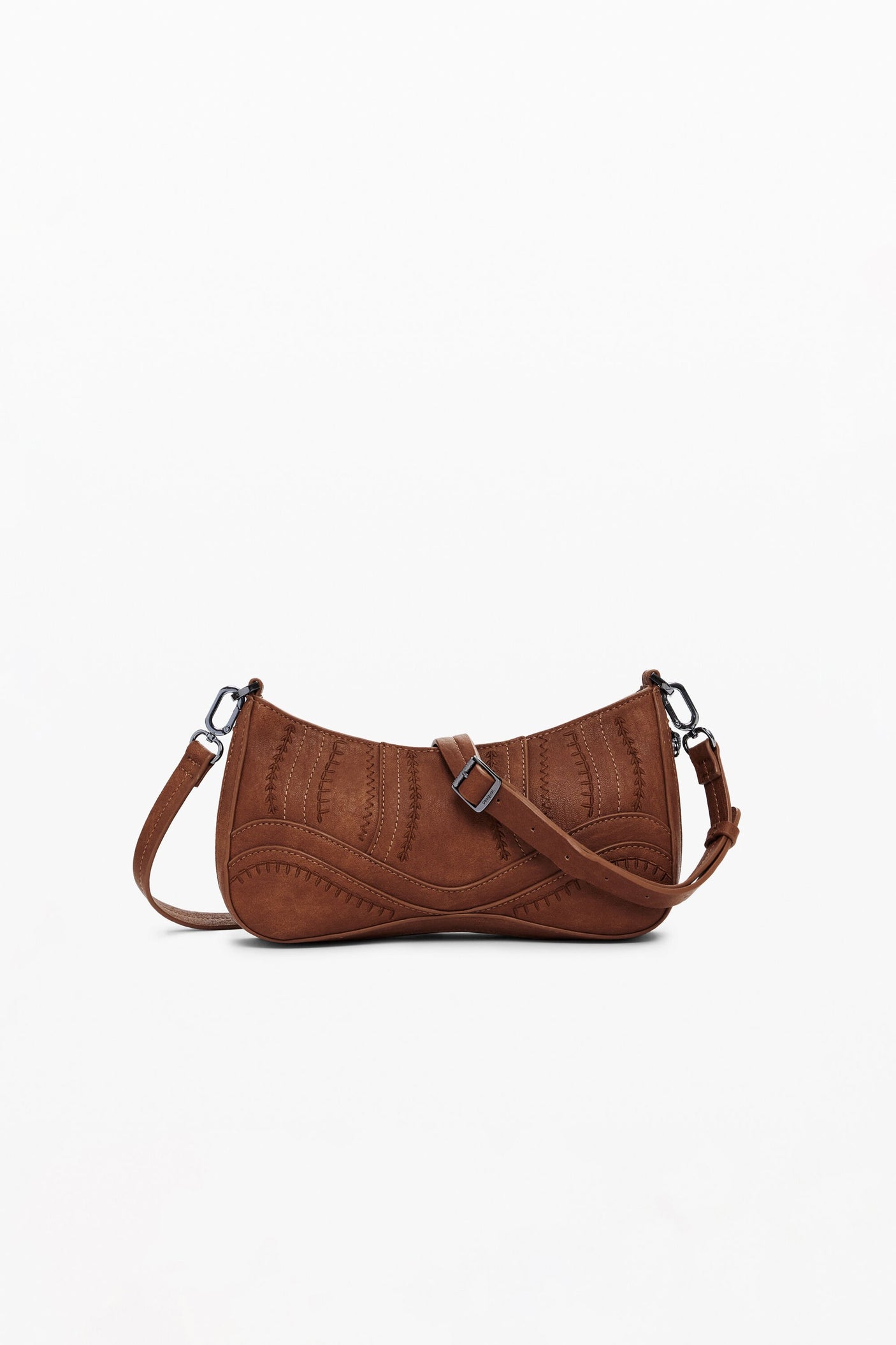 Desigual - Small embroidered faux leather bag