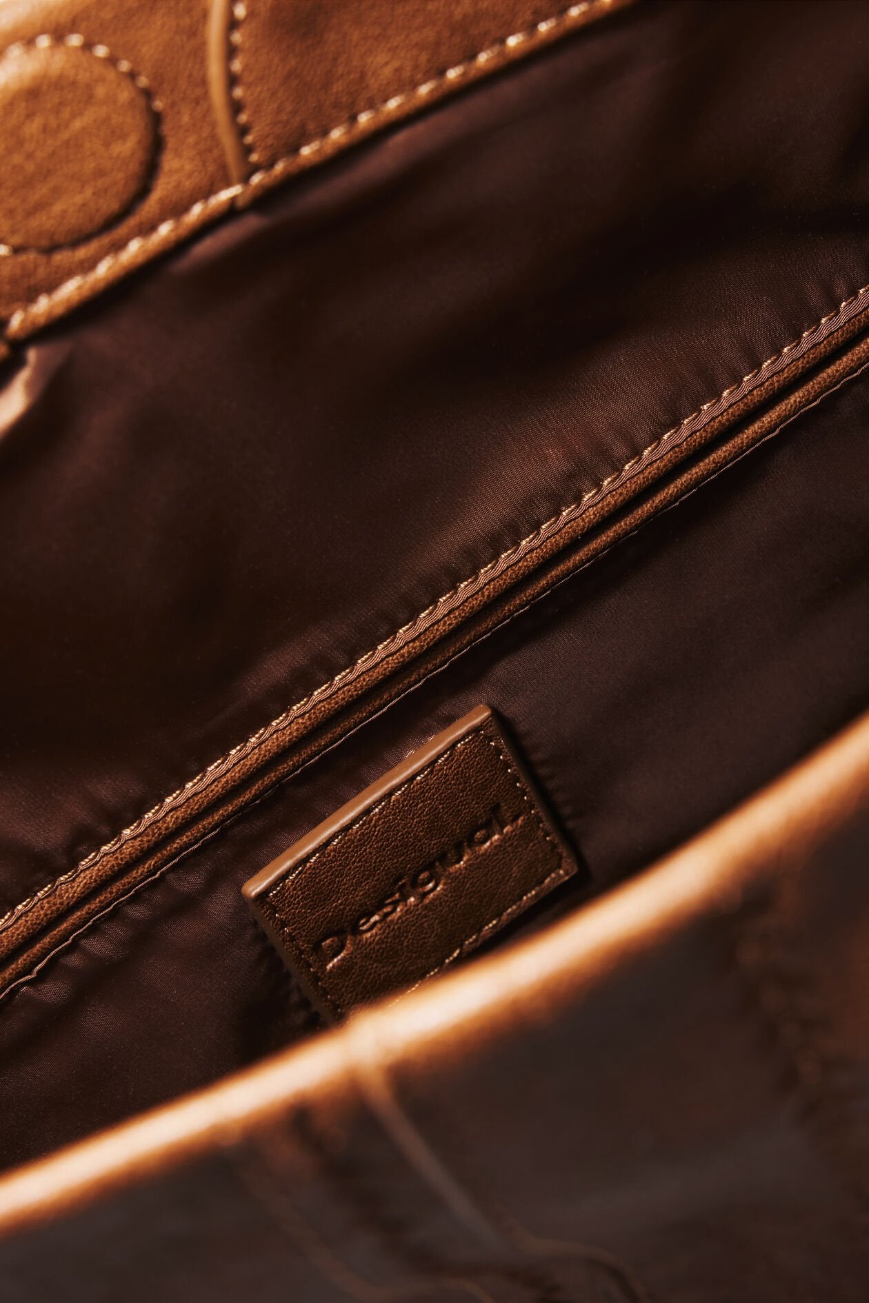 Desigual - Medium embroidered faux leather bag