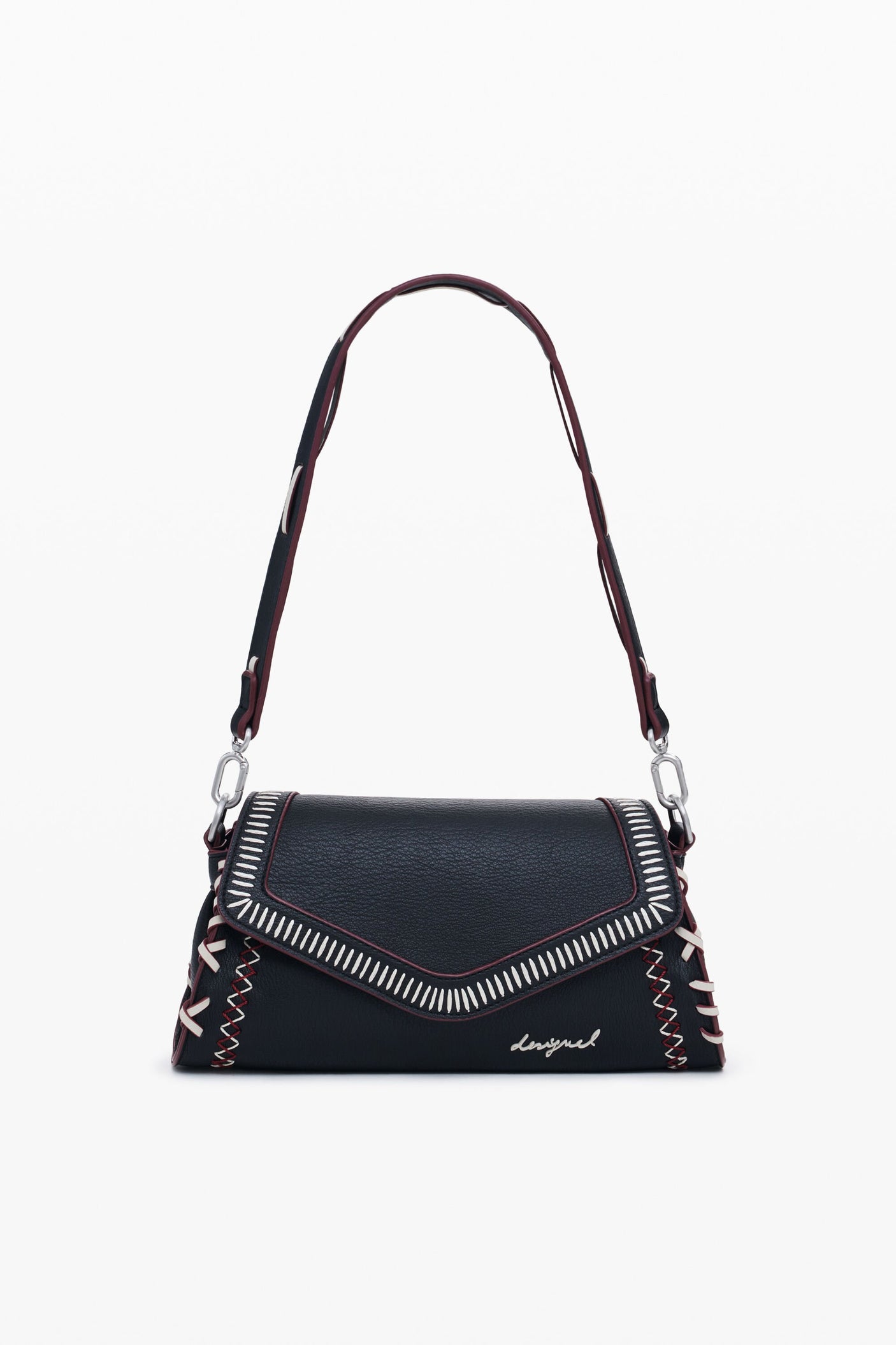 Desigual - Medium faux leather effect bag with stitching