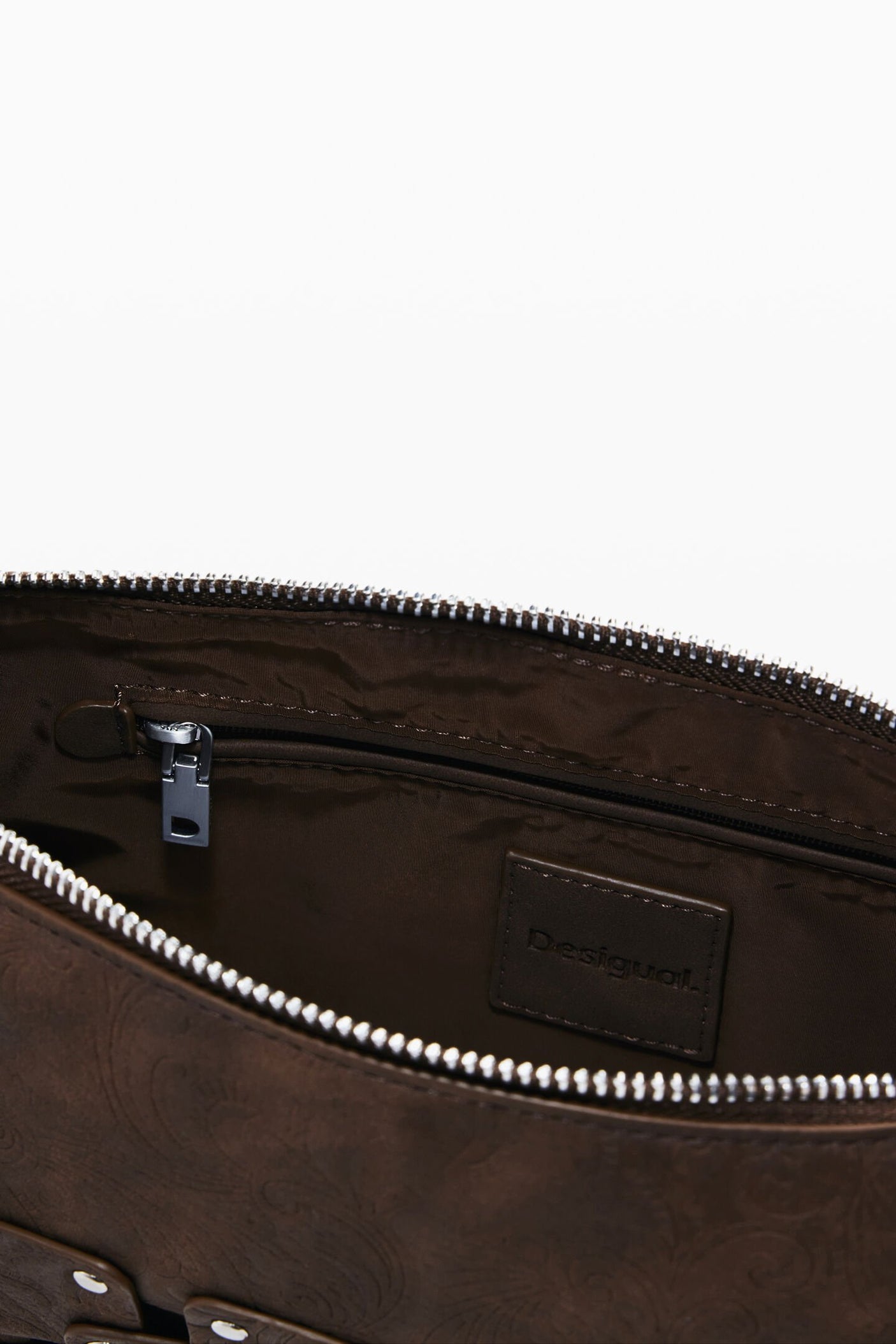 Desigual - Small studded patch baguette bag