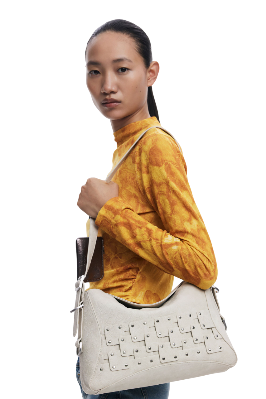 Desigual - Medium studded patch handbag