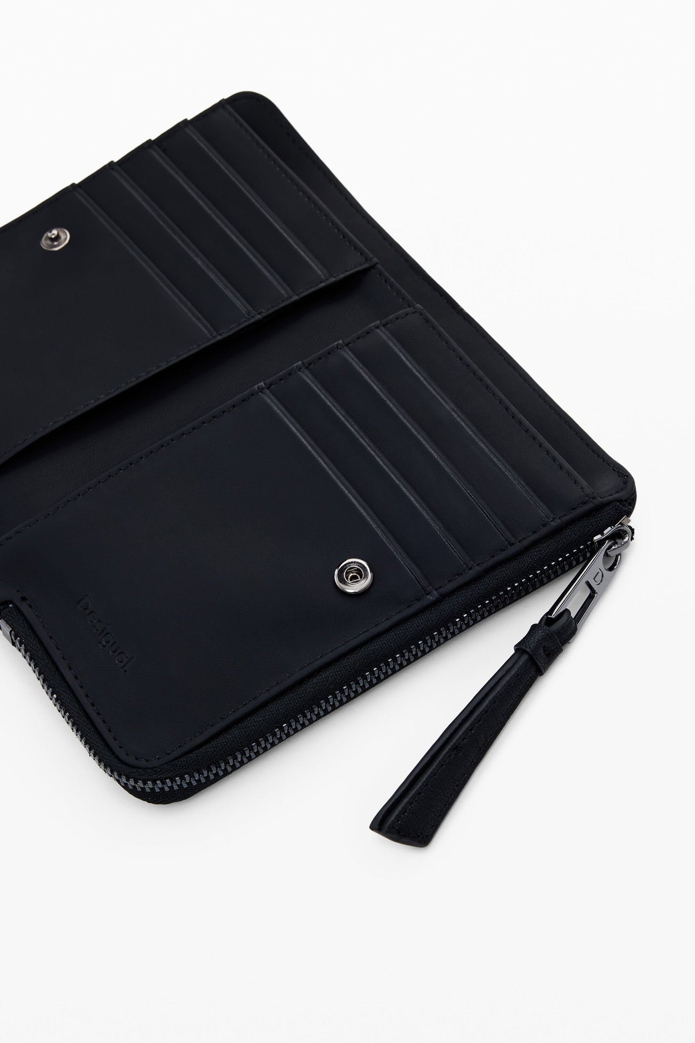 Desigual - Medium embroidered faux leather wallet