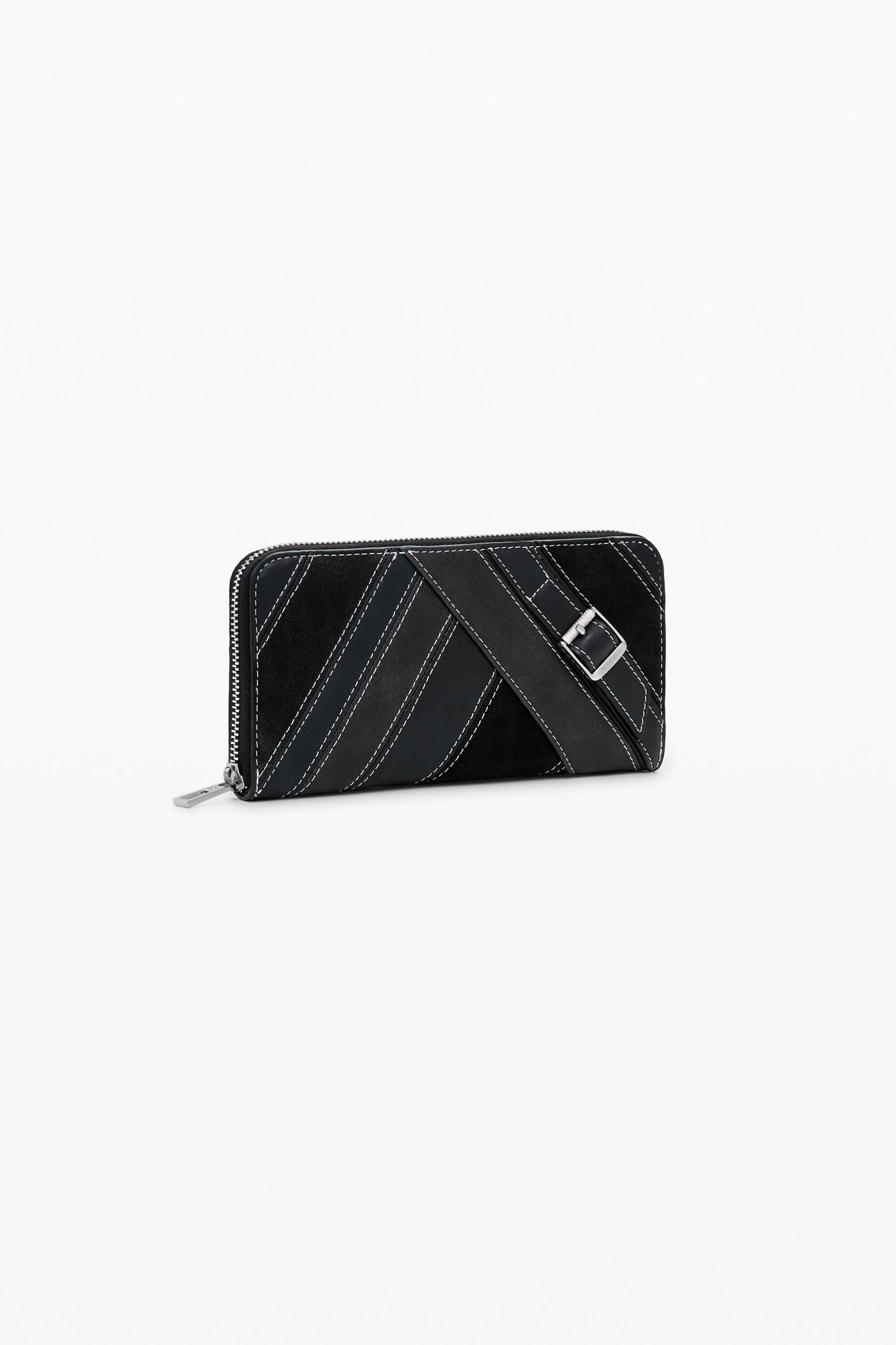 Desigual - Large faux leather wallet with buckles