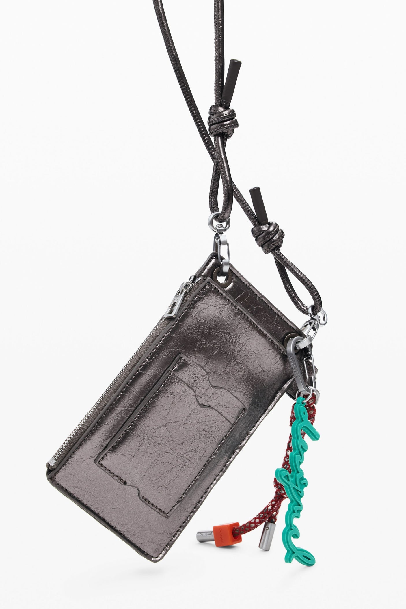 Desigual - Medium metallic 3D logo phone holder