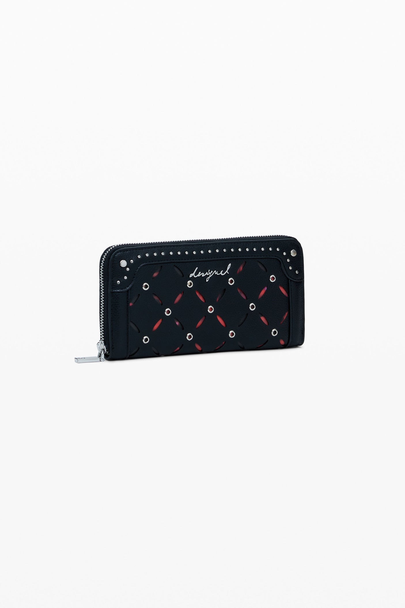 Desigual - Large perforated studded wallet