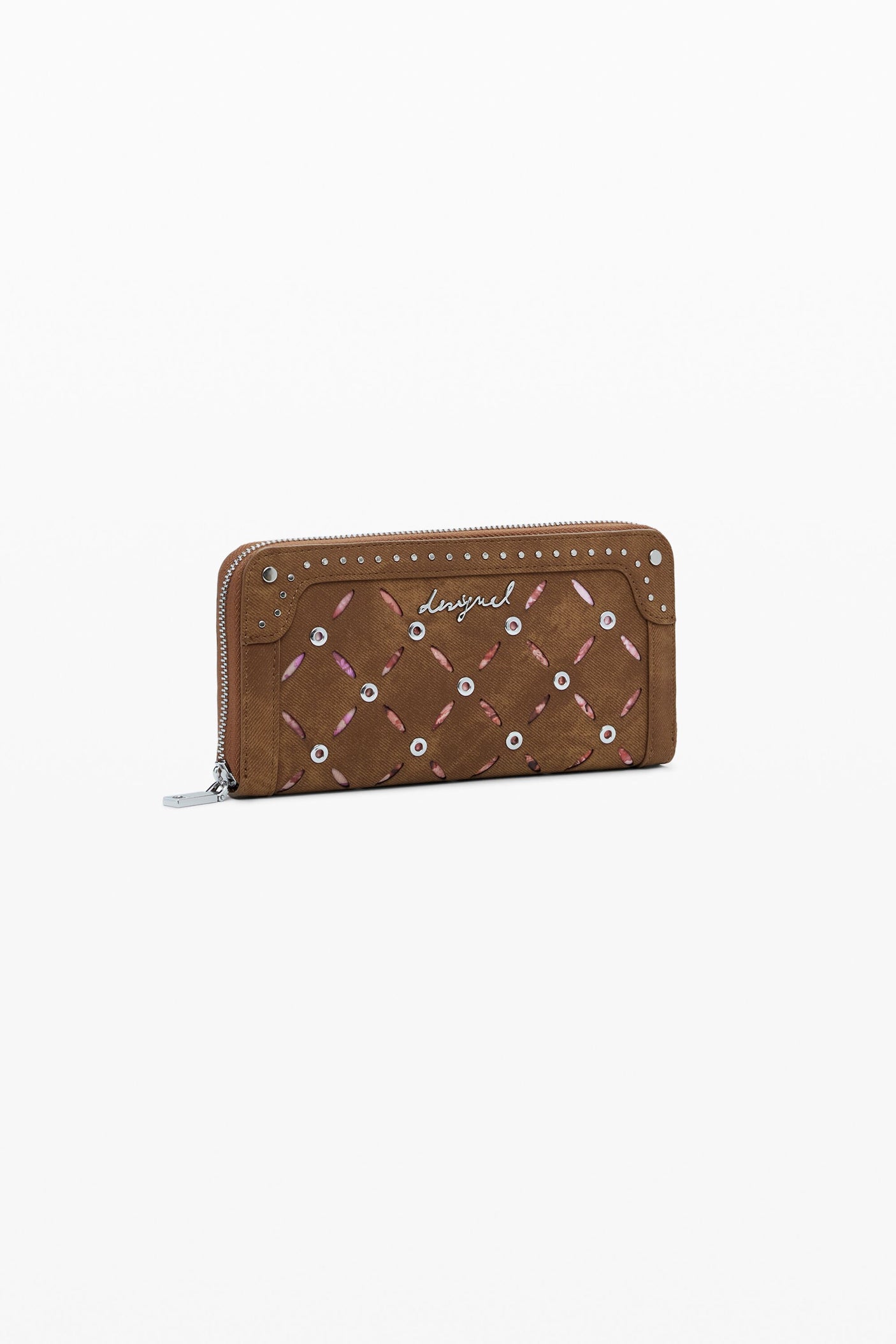 Desigual - Large perforated studded wallet