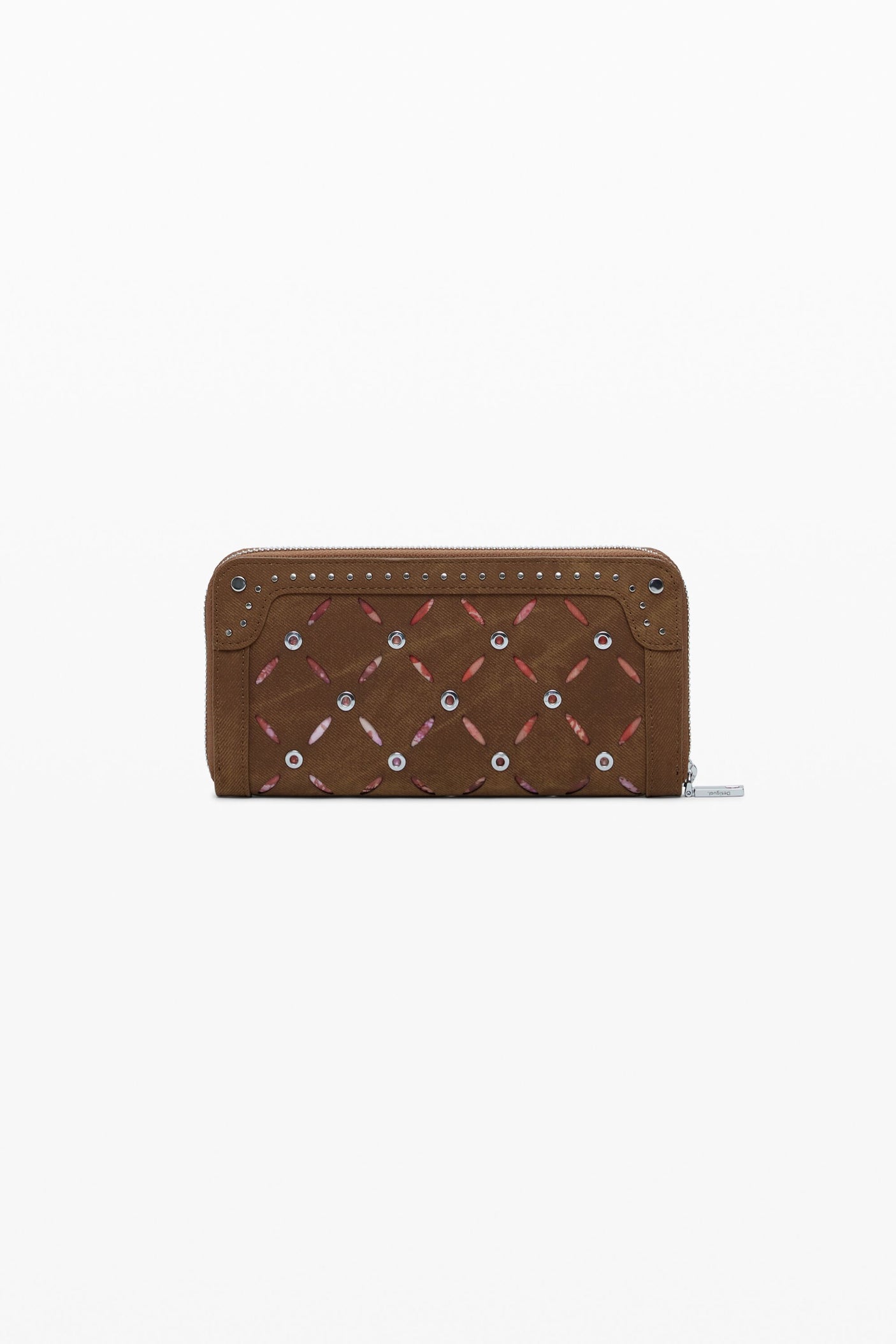 Desigual - Large perforated studded wallet