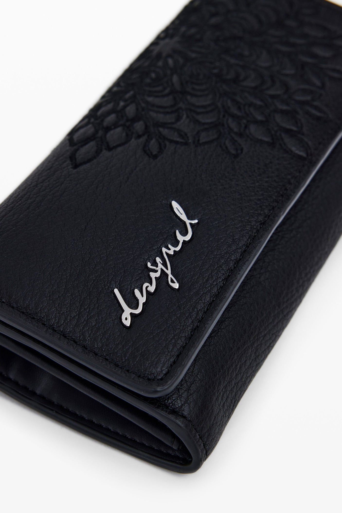 Desigual - Medium embroidered faux leather wallet