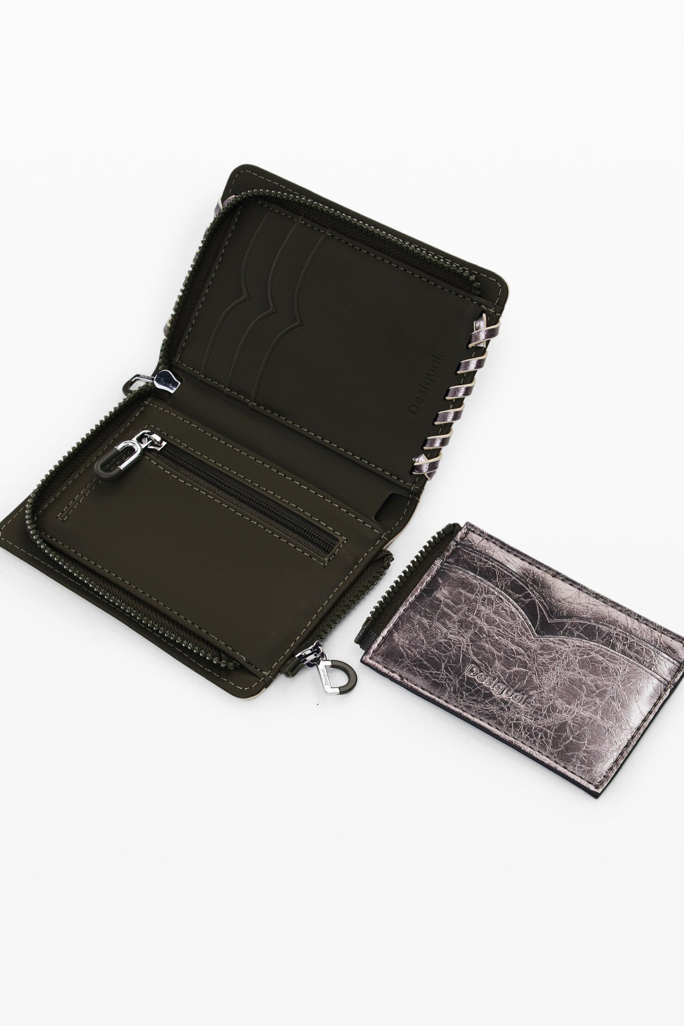 Desigual - Small convertible metallic wallet