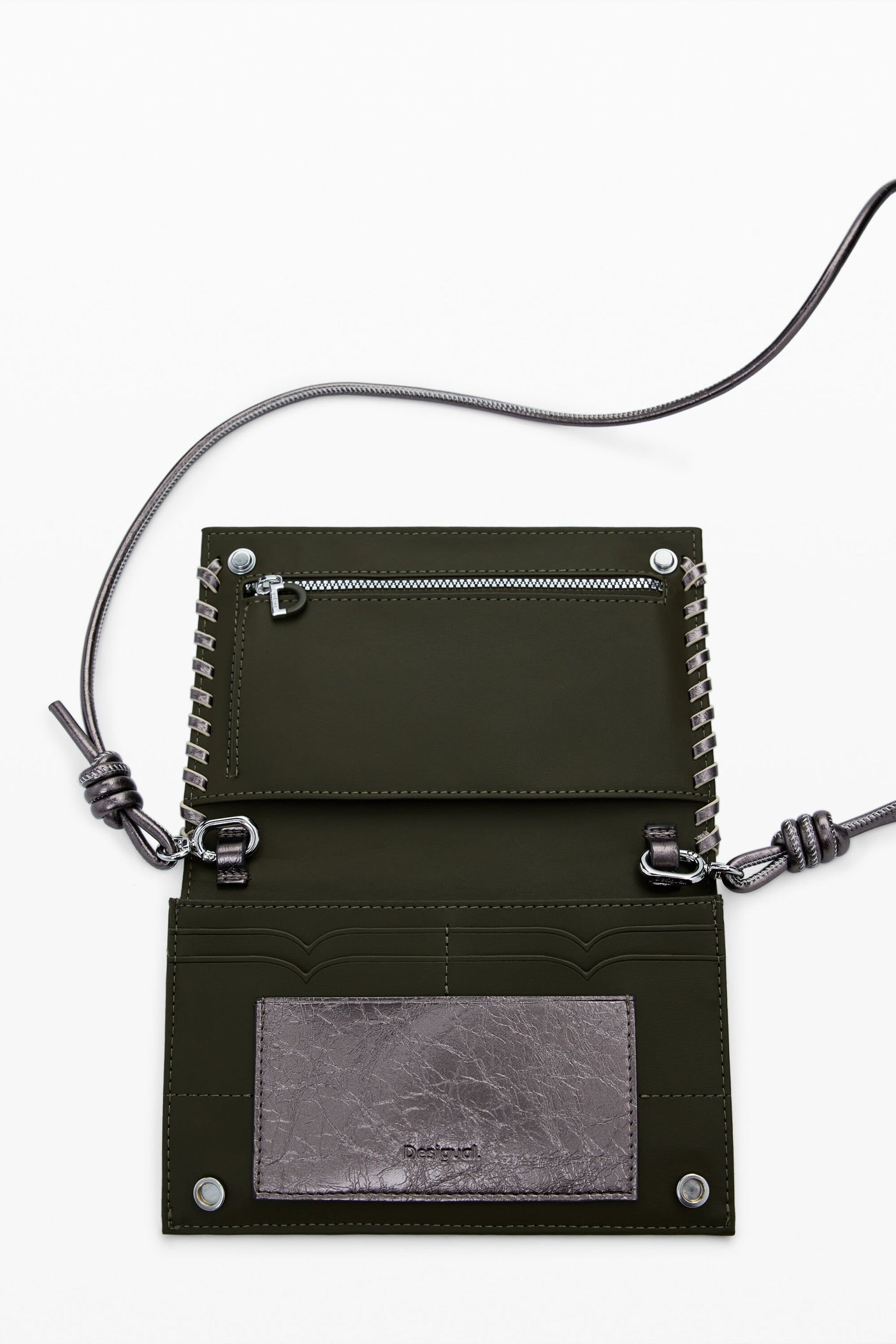 Desigual - Large metallic convertible wallet