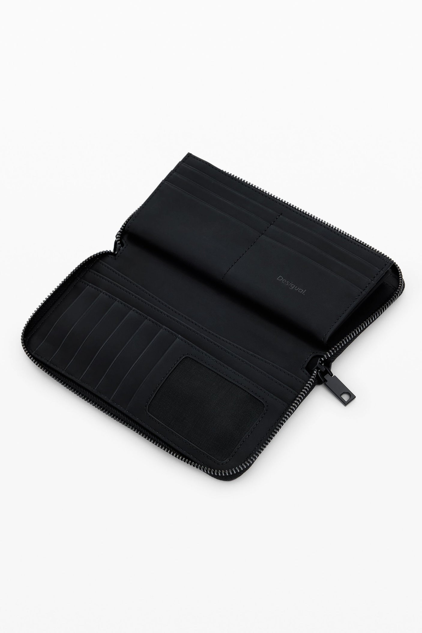 Desigual - Large floral leather-effect wallet