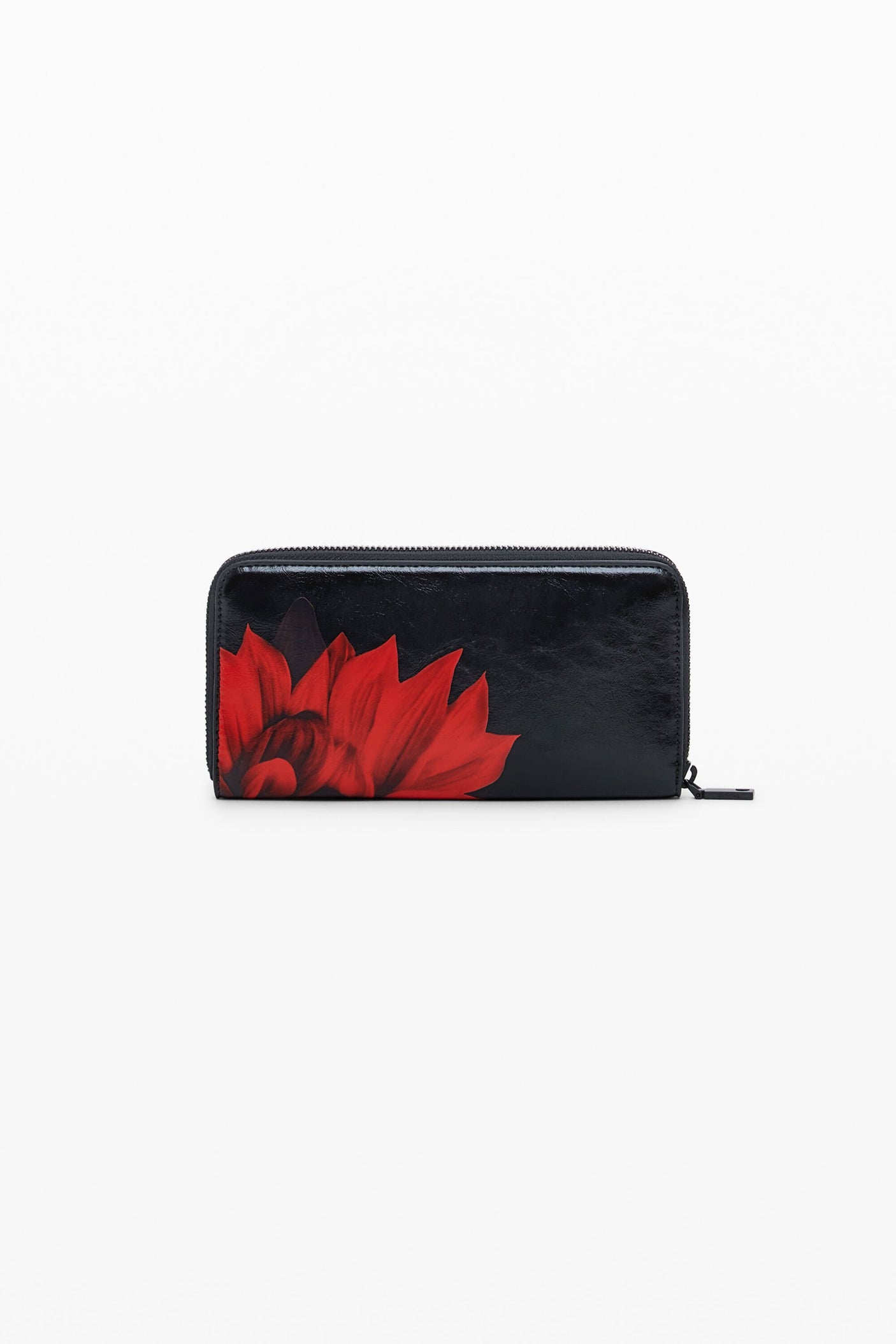 Desigual - Large floral leather-effect wallet