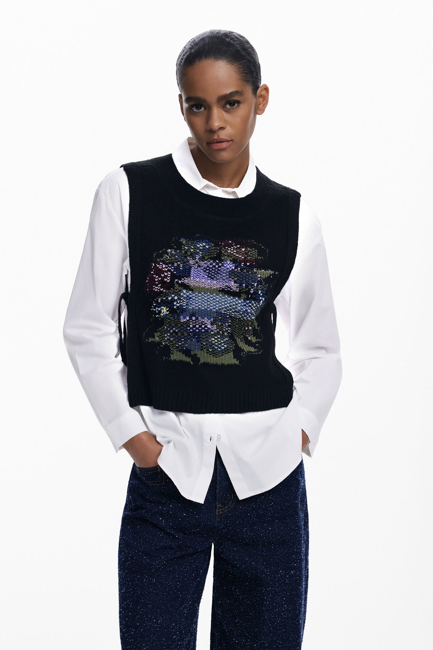 Desigual - 2-in-1 floral shirt