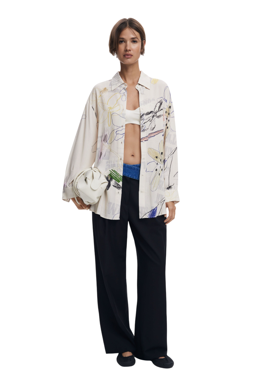 Desigual - Fluid collage shirt