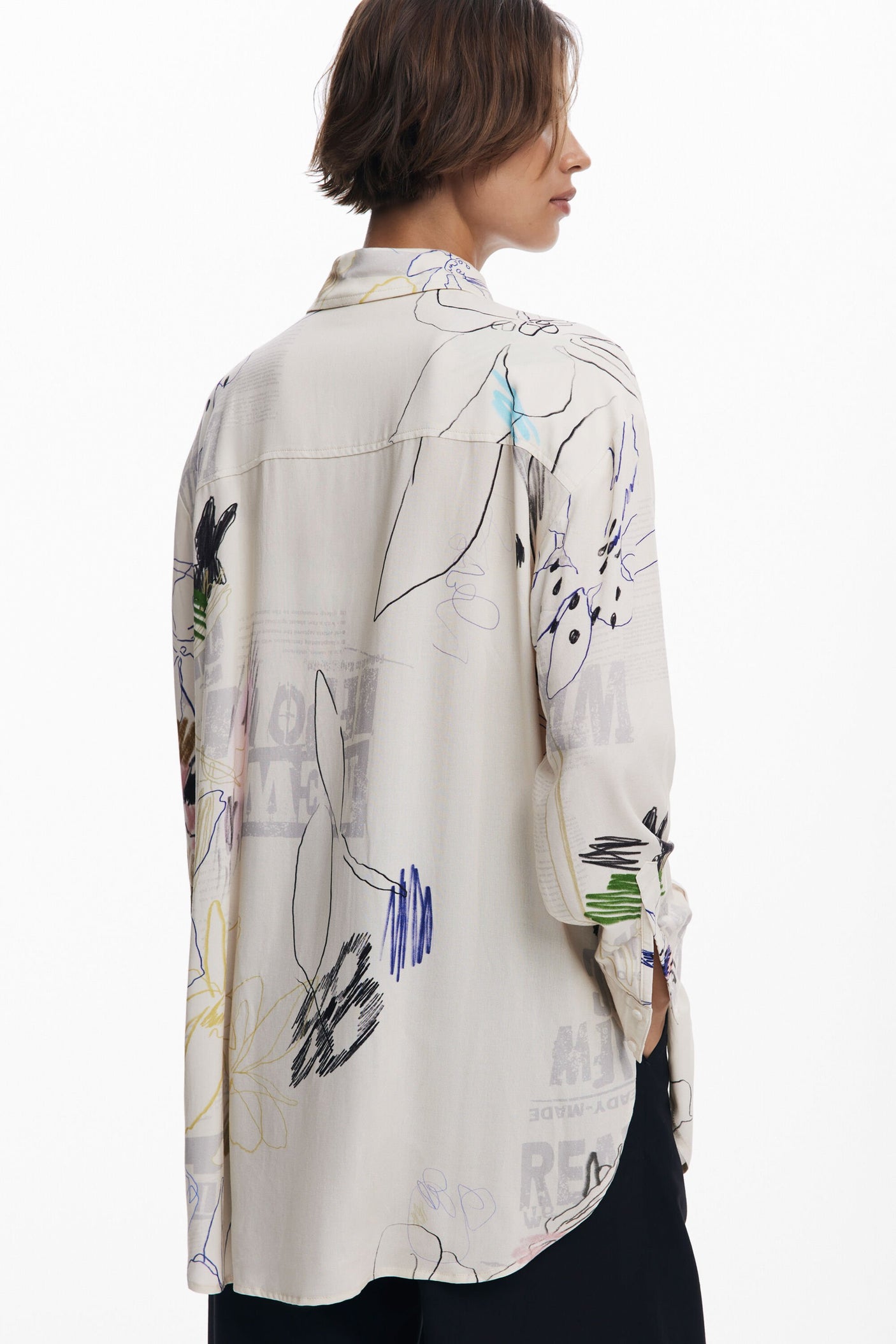 Desigual - Fluid collage shirt