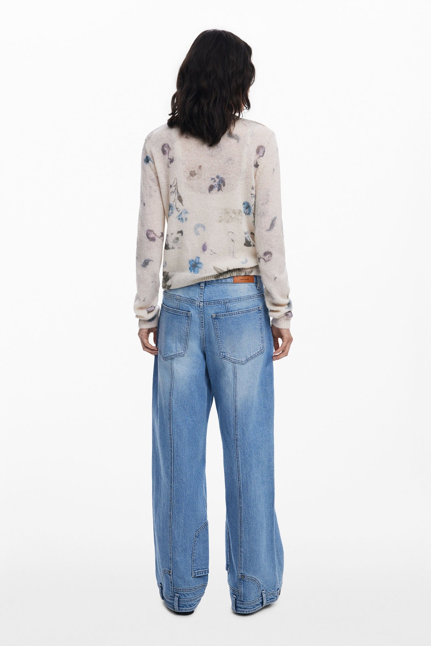 Desigual - Straight jeans with inverted effect