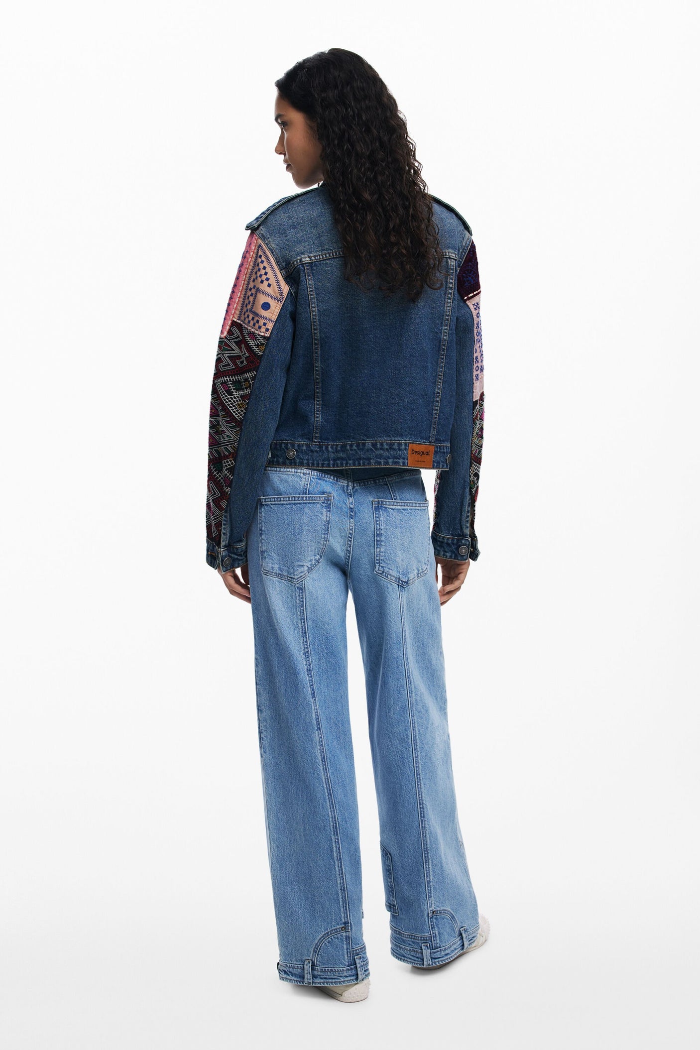 Desigual - Denim jacket with combined sleeves