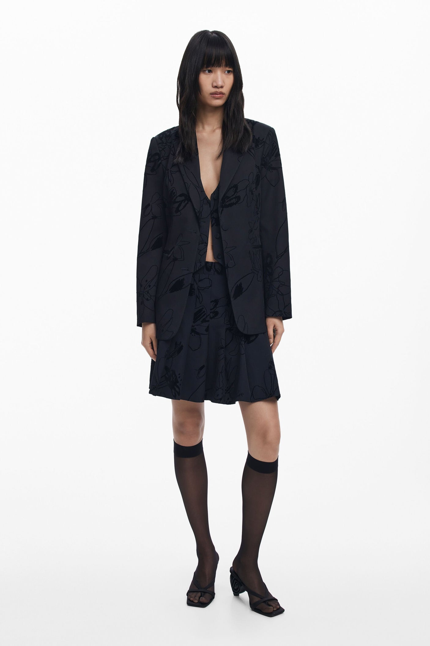 Desigual - Blazer with velvet details