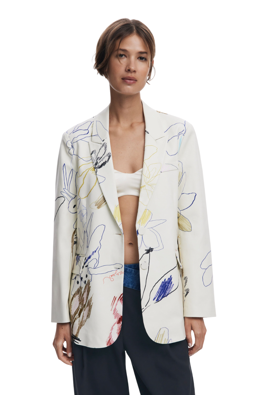 Desigual - Blazer with strokes